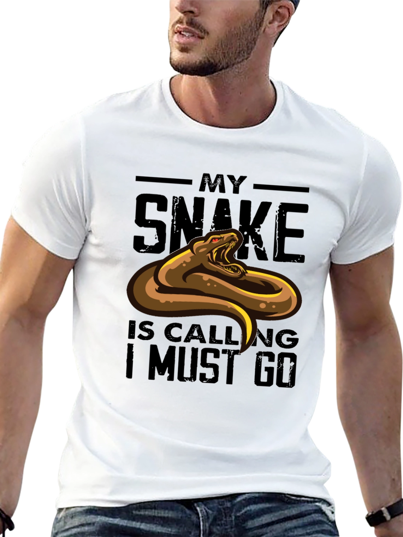 My Snake is Calling Funny Graphic T-Shirt