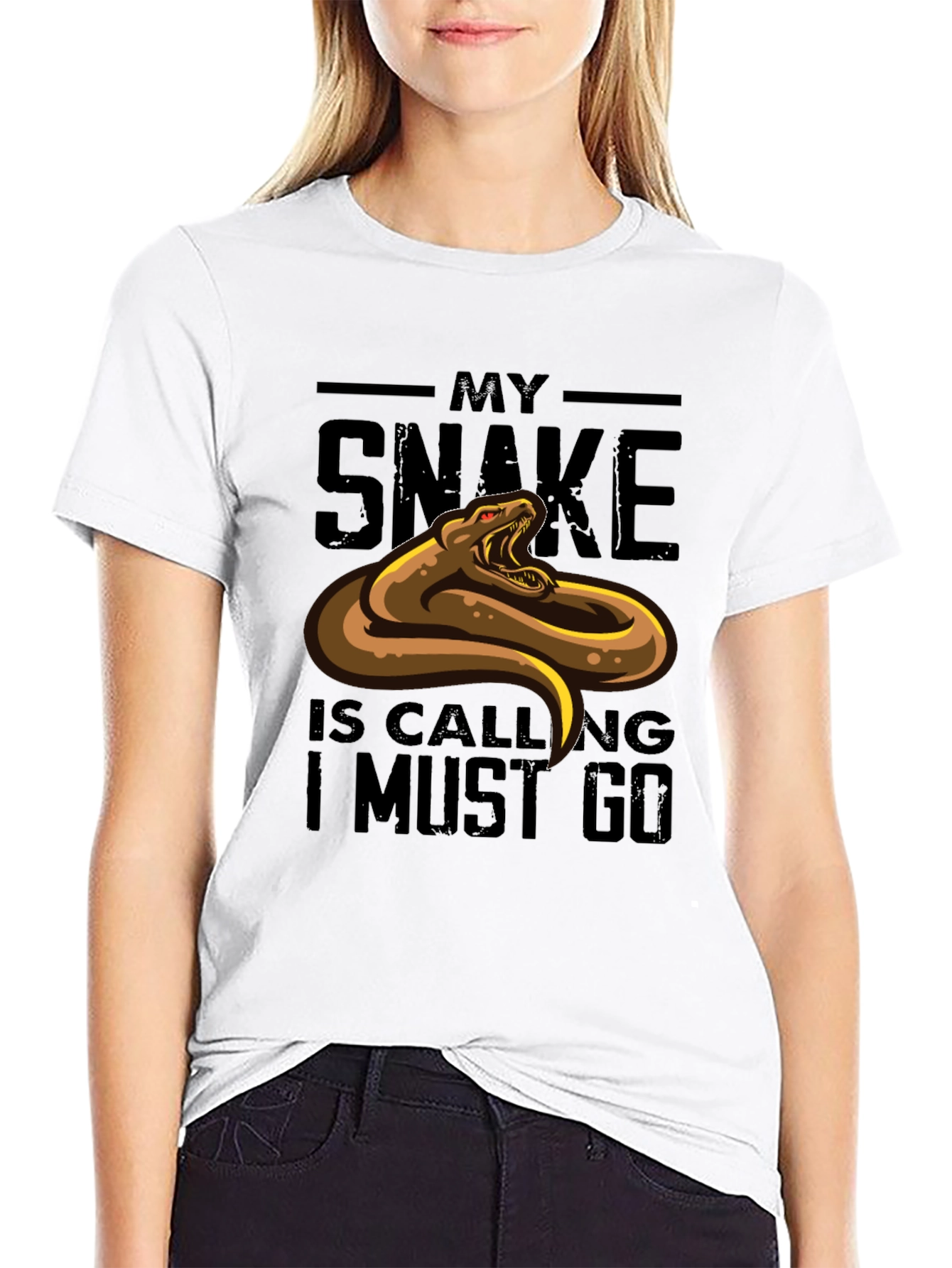 My Snake is Calling Funny Graphic T-Shirt