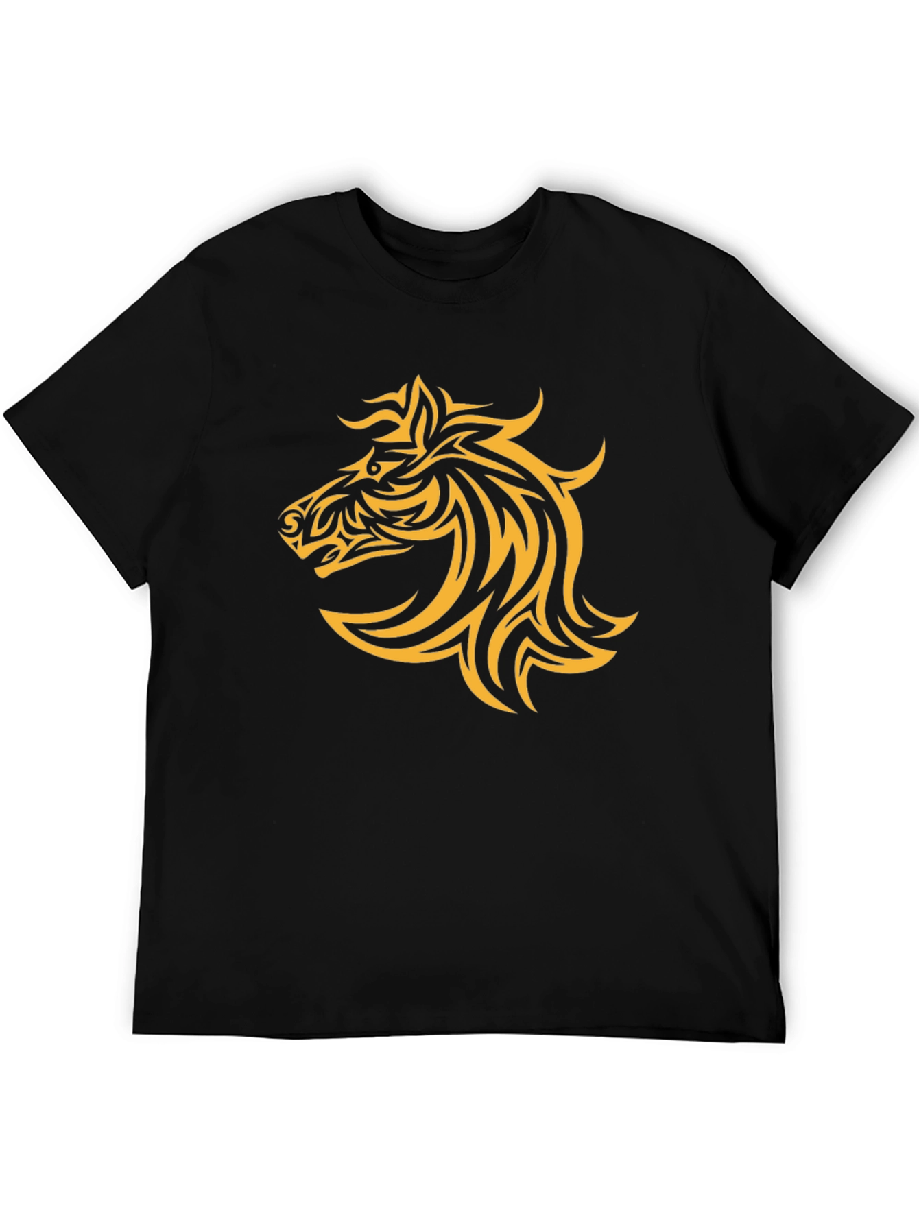 Tribal Horse Graphic Black T-Shirt