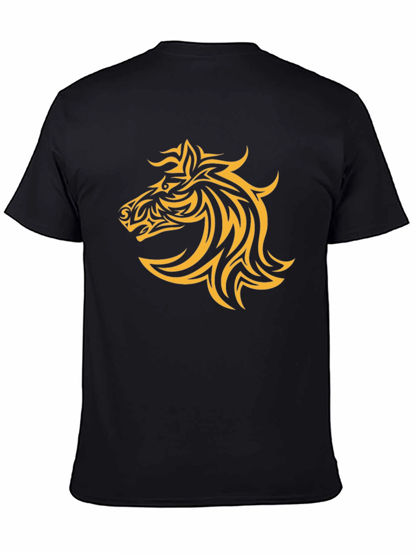 Tribal Horse Graphic Black T-Shirt