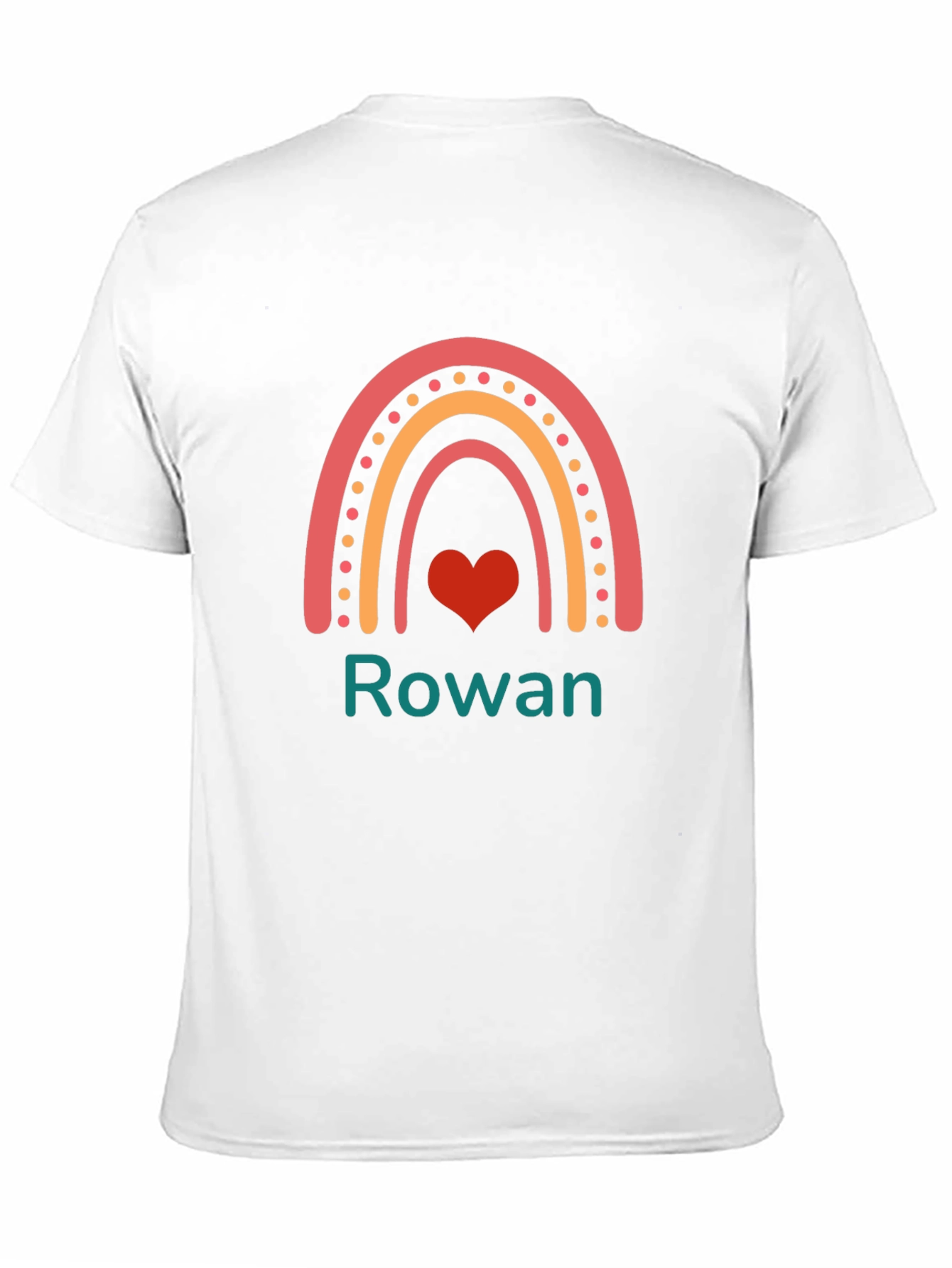 Rowan Rainbow Heart Personalized T-Shirt