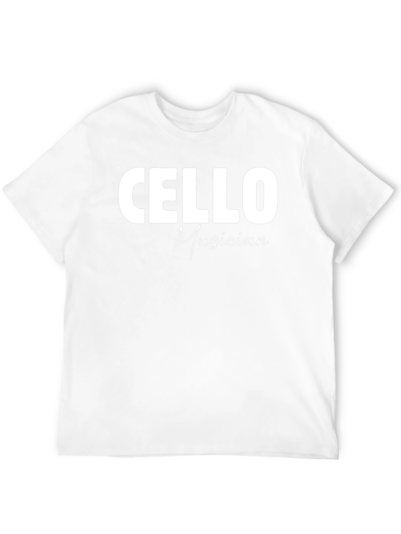 Cello Musician Black Cotton Graphic T-Shirt