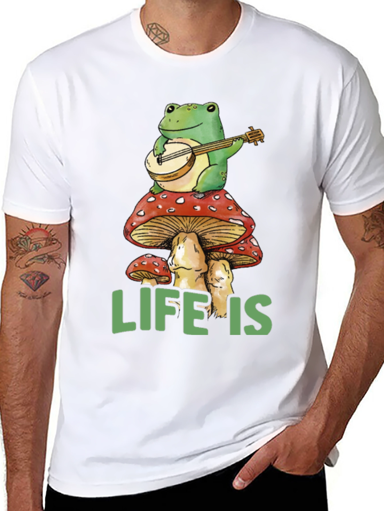 Frog Banjo Mushroom Life T-Shirt
