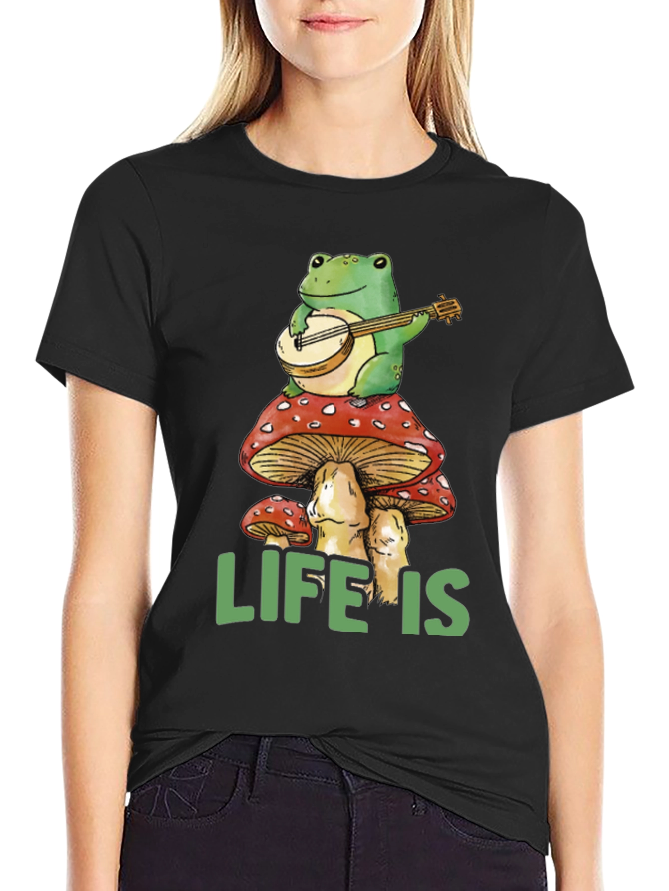 Frog Banjo Mushroom Life T-Shirt