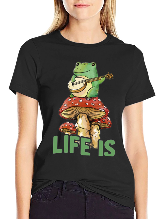 Frog Banjo Mushroom Life T-Shirt