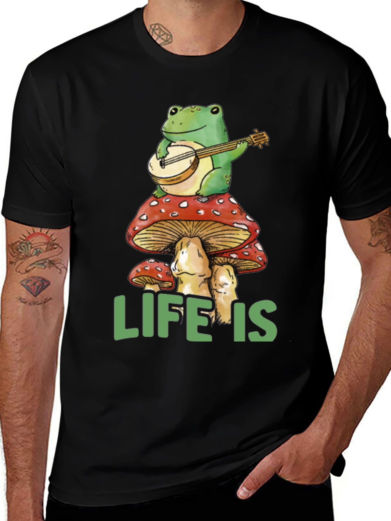 Frog Banjo Mushroom Life T-Shirt