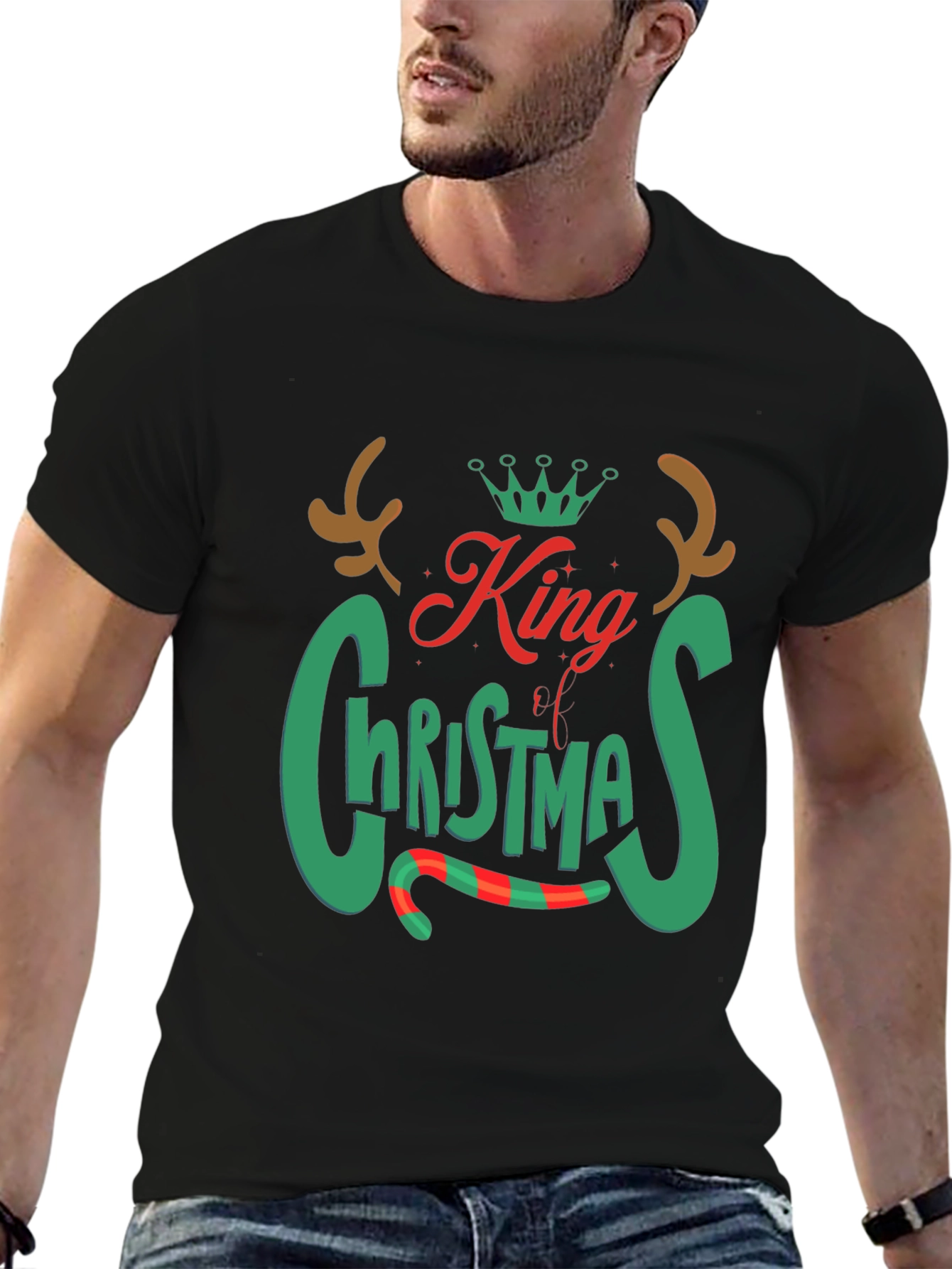 King of Christmas Graphic Tee - Holiday Apparel