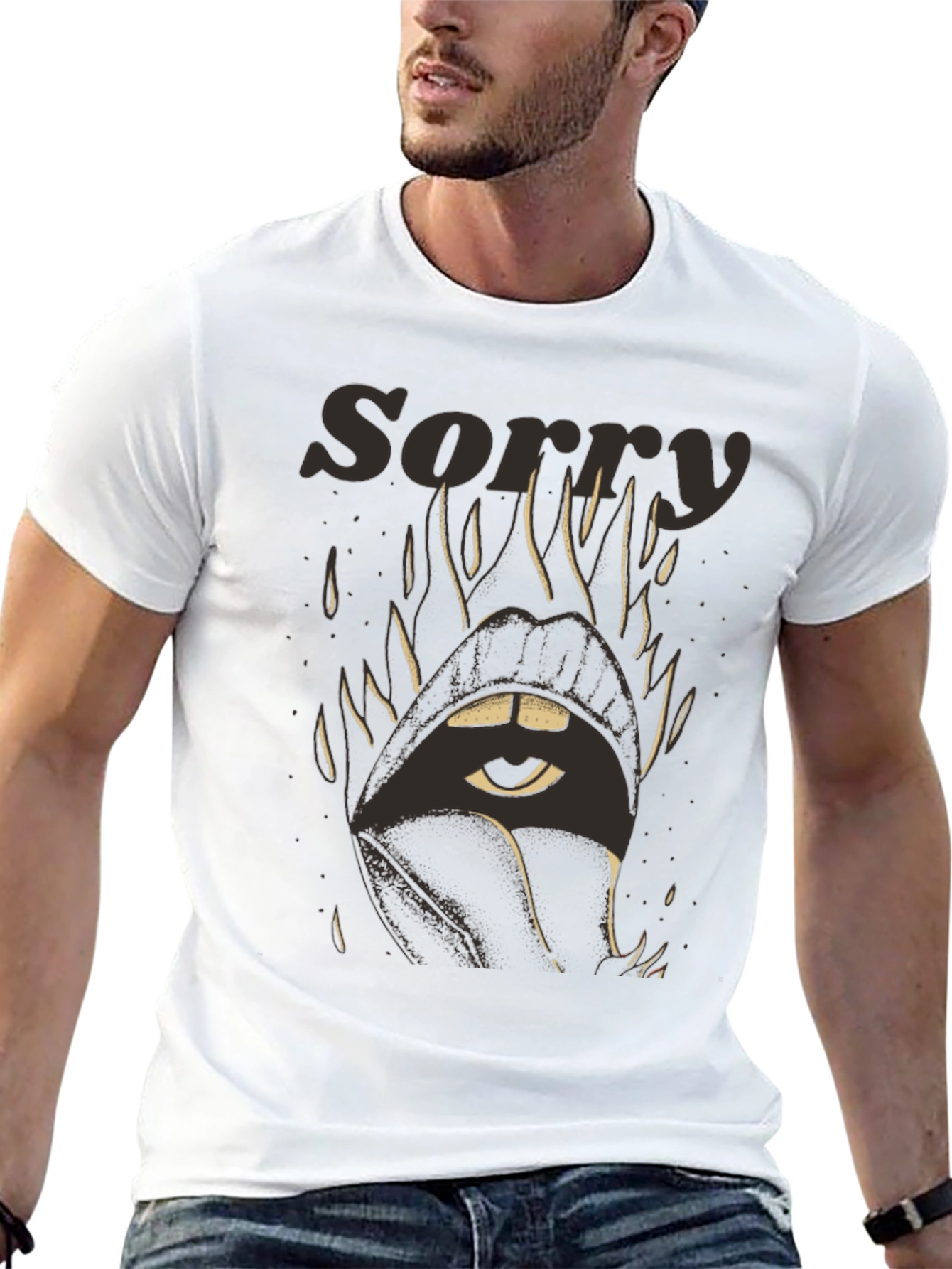 Sorry Eye Mouth Graphic Tee