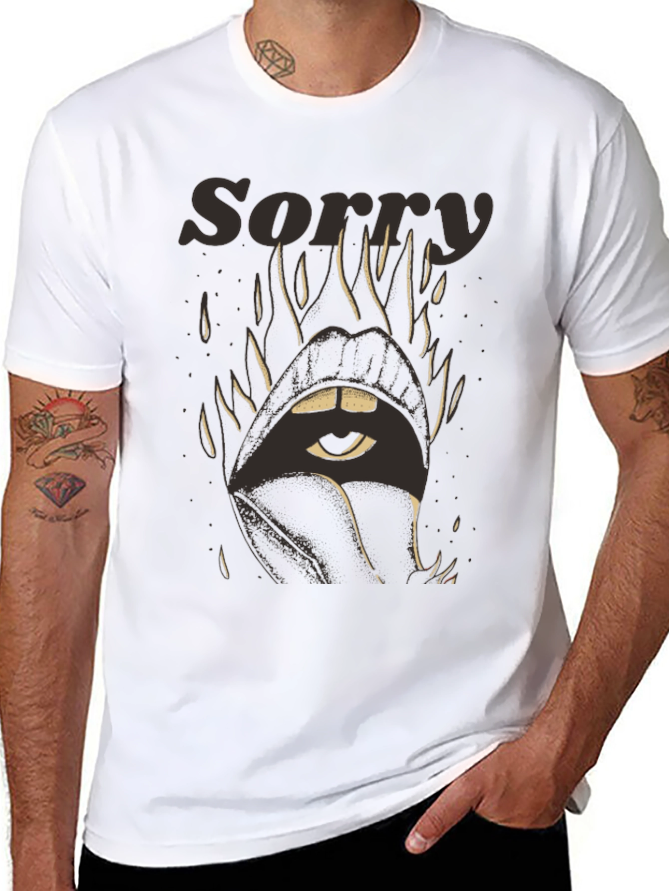 Sorry Eye Mouth Graphic Tee