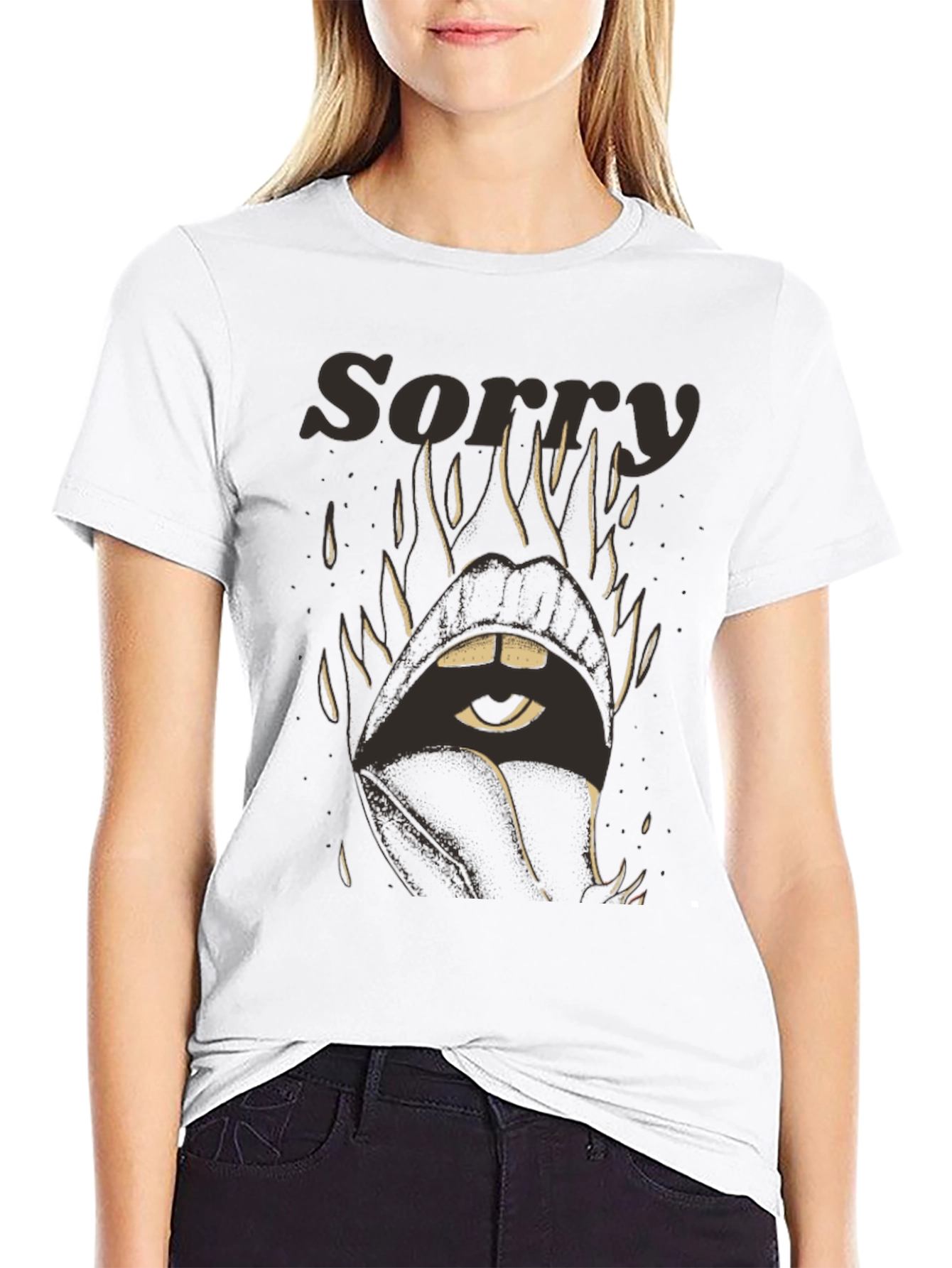 Sorry Eye Mouth Graphic Tee