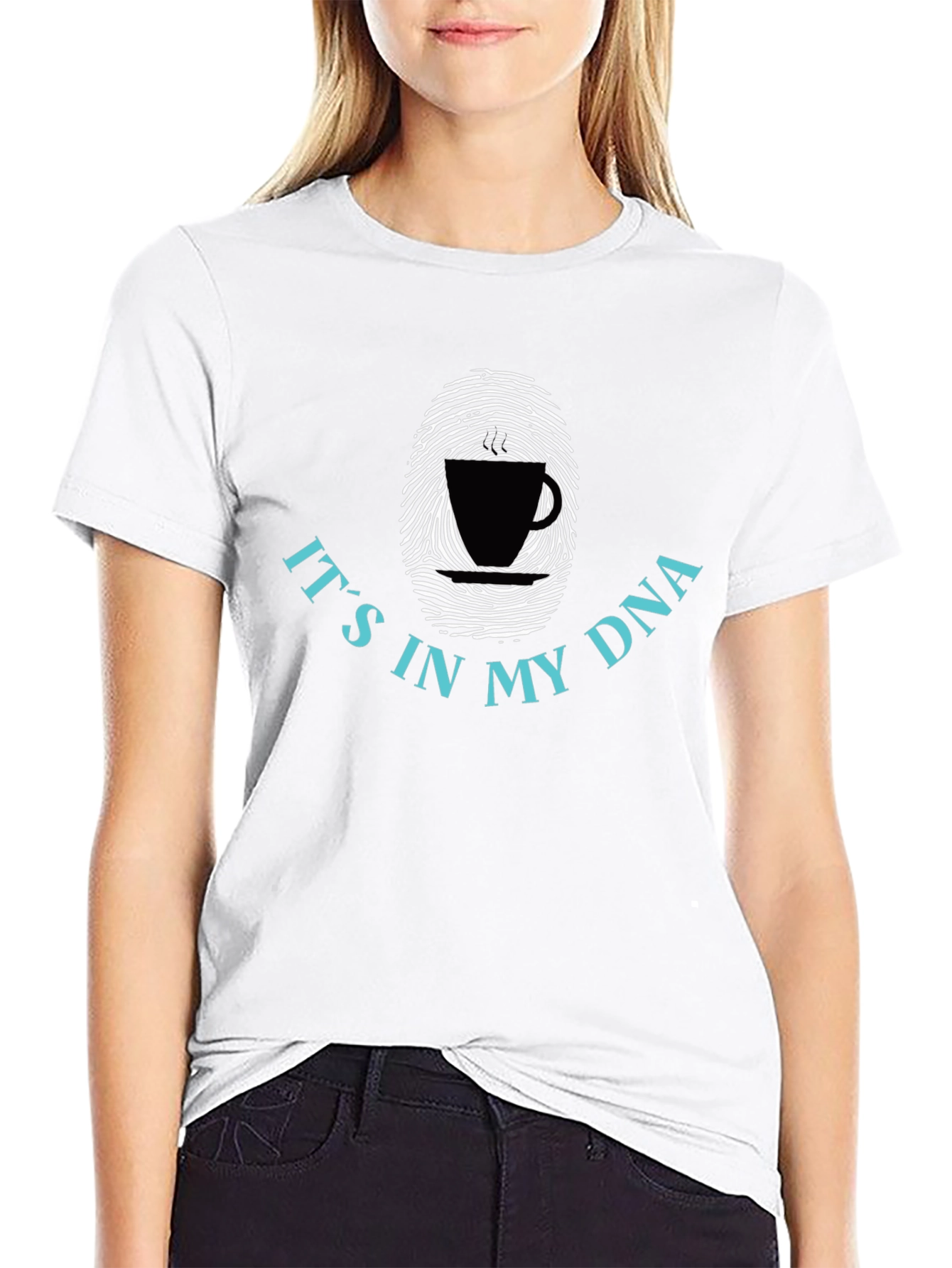Coffee DNA T-Shirt - Unique Fingerprint Design