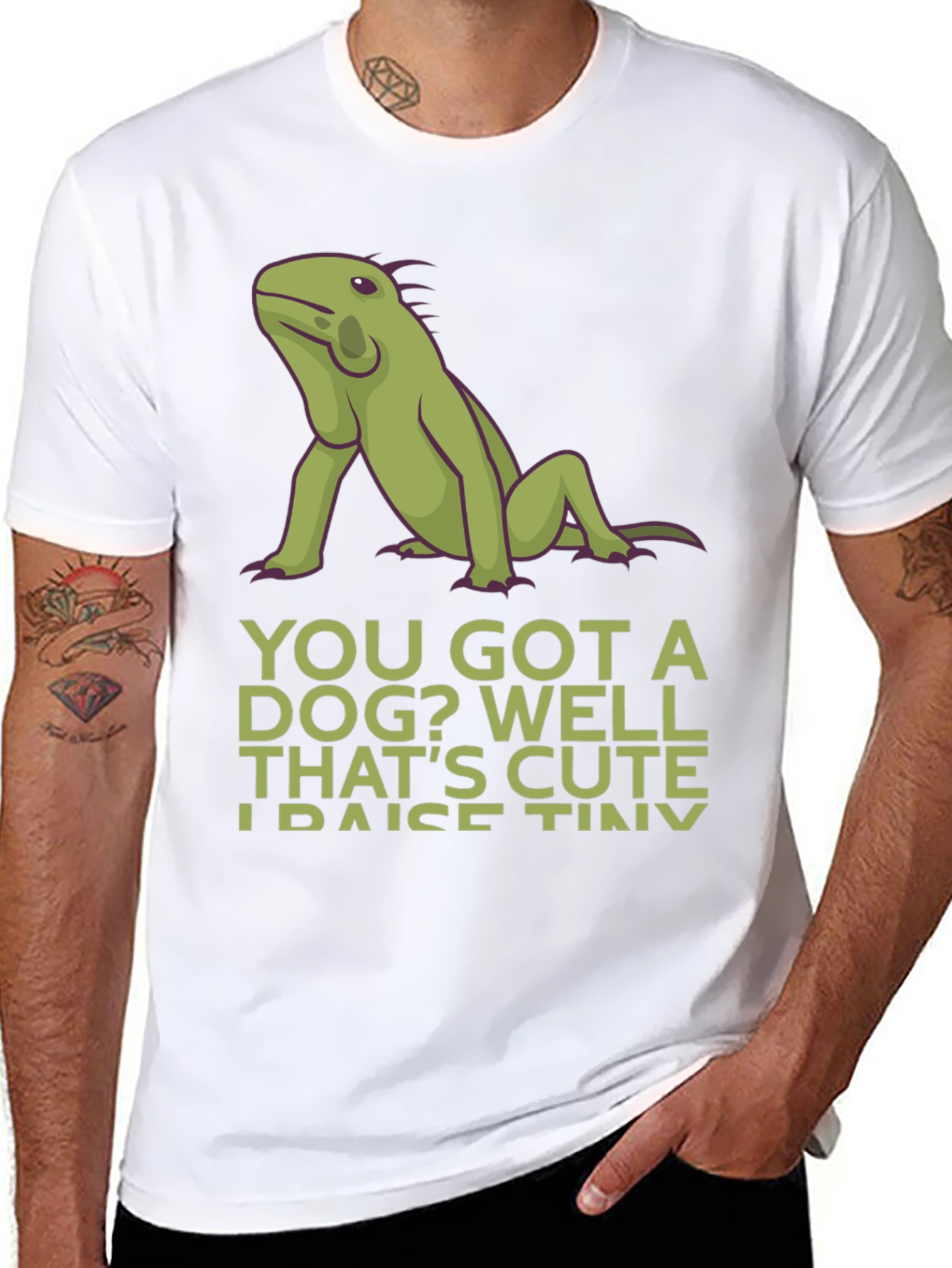Funny Iguana Pet Owner T-Shirt - Raise Tiny Dinosaurs