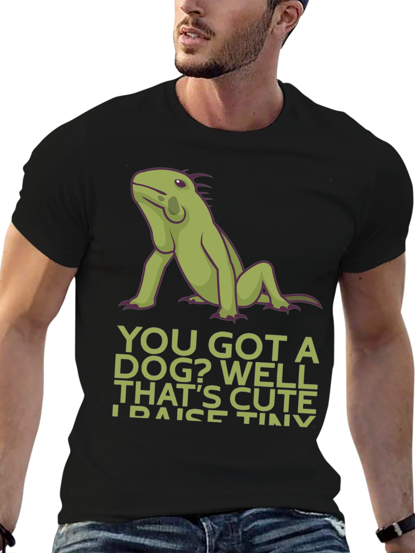 Funny Iguana Pet Owner T-Shirt - Raise Tiny Dinosaurs