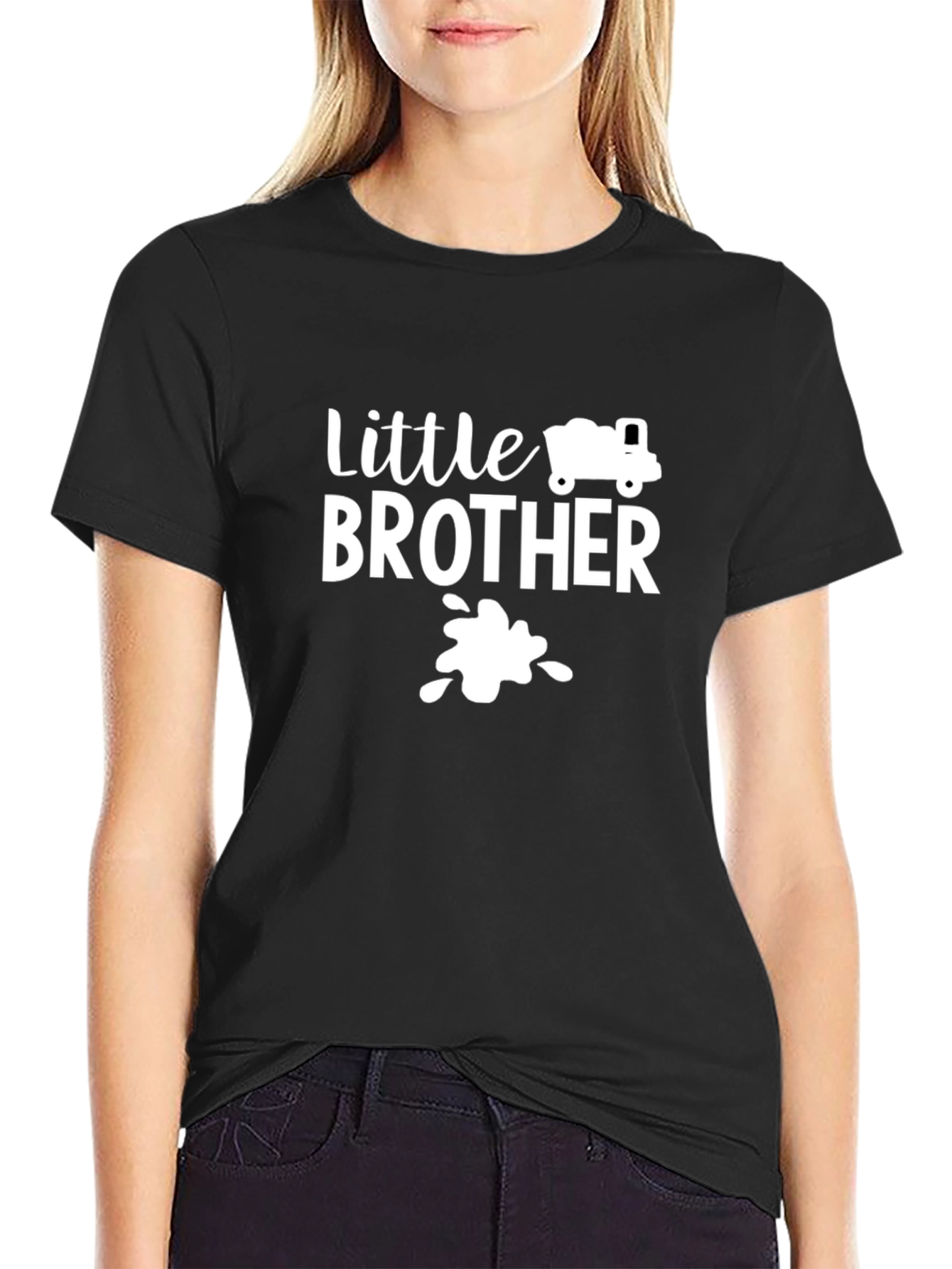Little Brother Truck Shirt - New Baby Announcement Tee