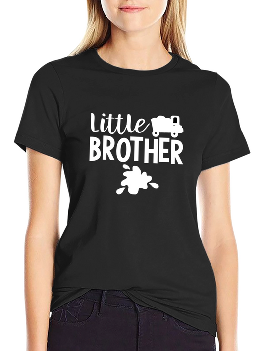 Little Brother Truck Shirt - New Baby Announcement Tee