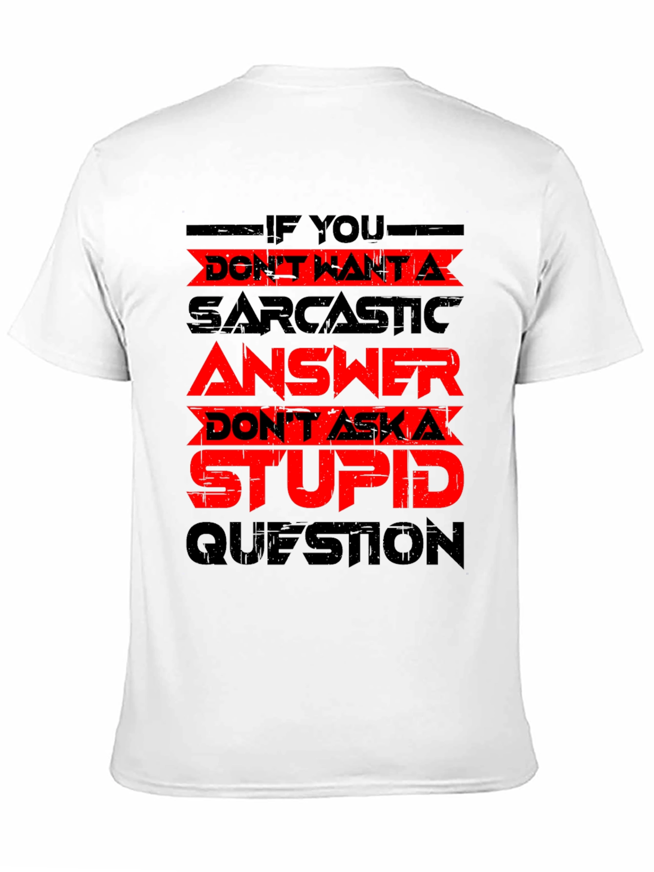 Sarcastic Answer Black T-Shirt