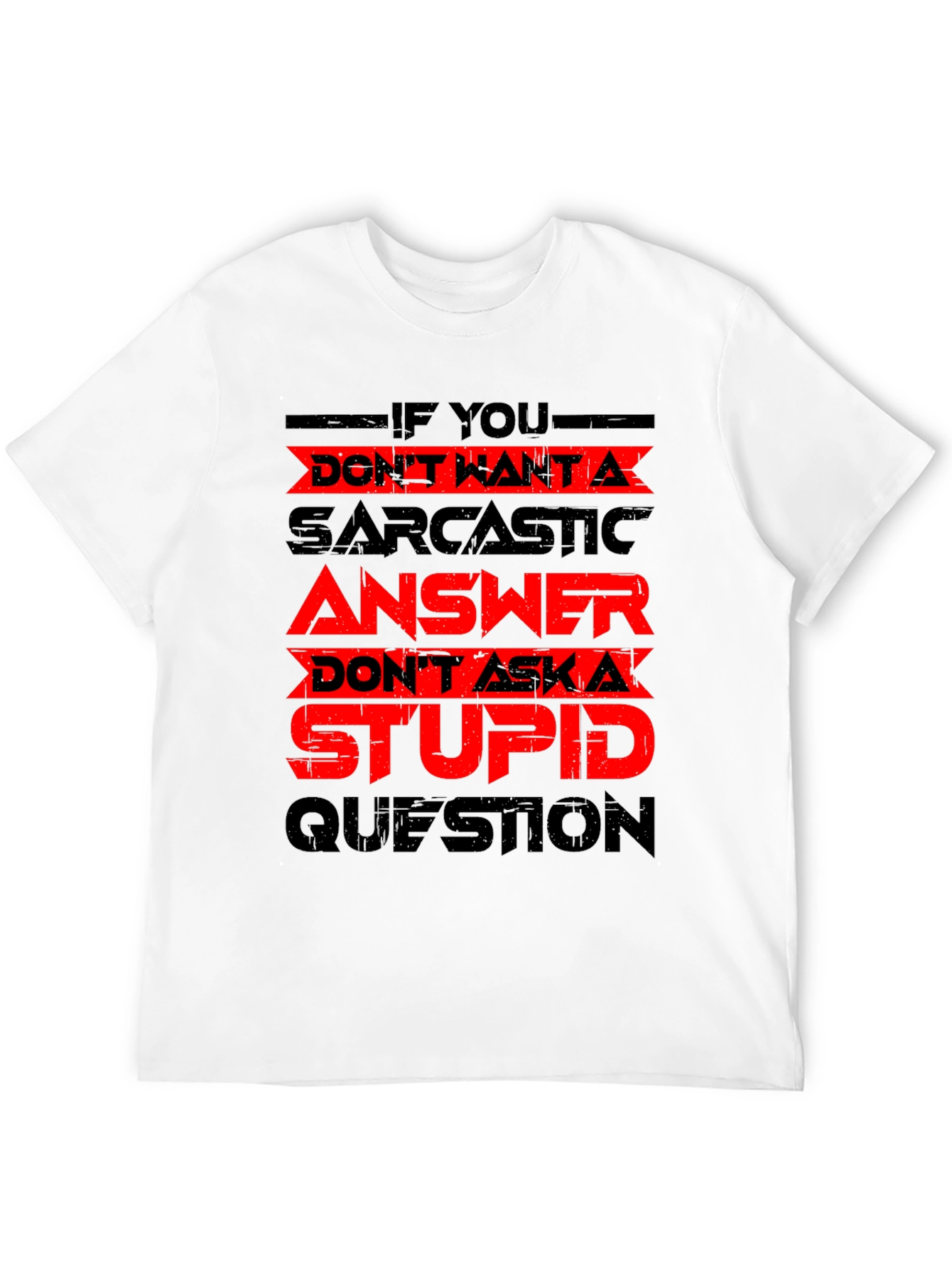 Sarcastic Answer Black T-Shirt