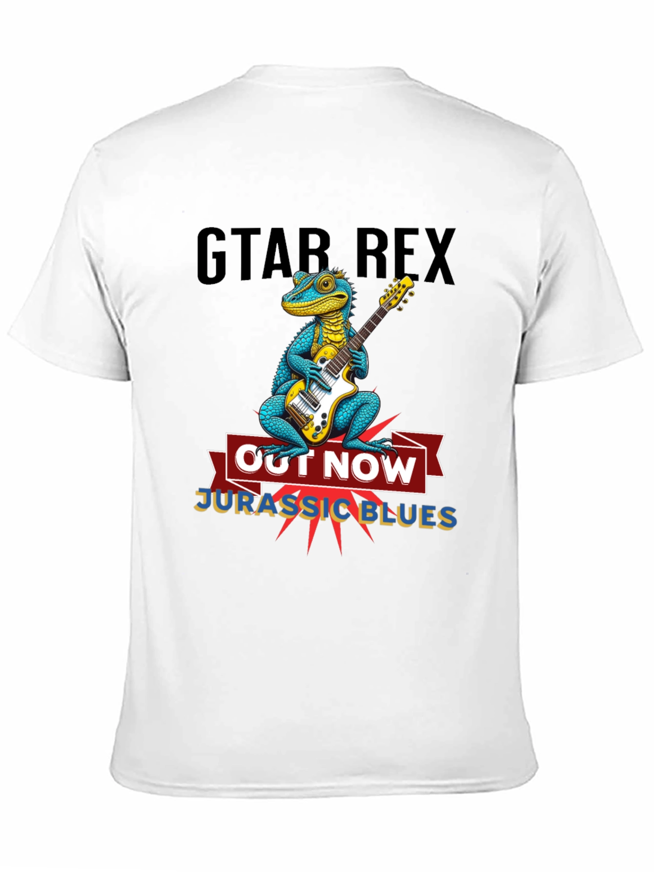 Guitar Rex T-Shirt - Jurassic Blues Out Now!