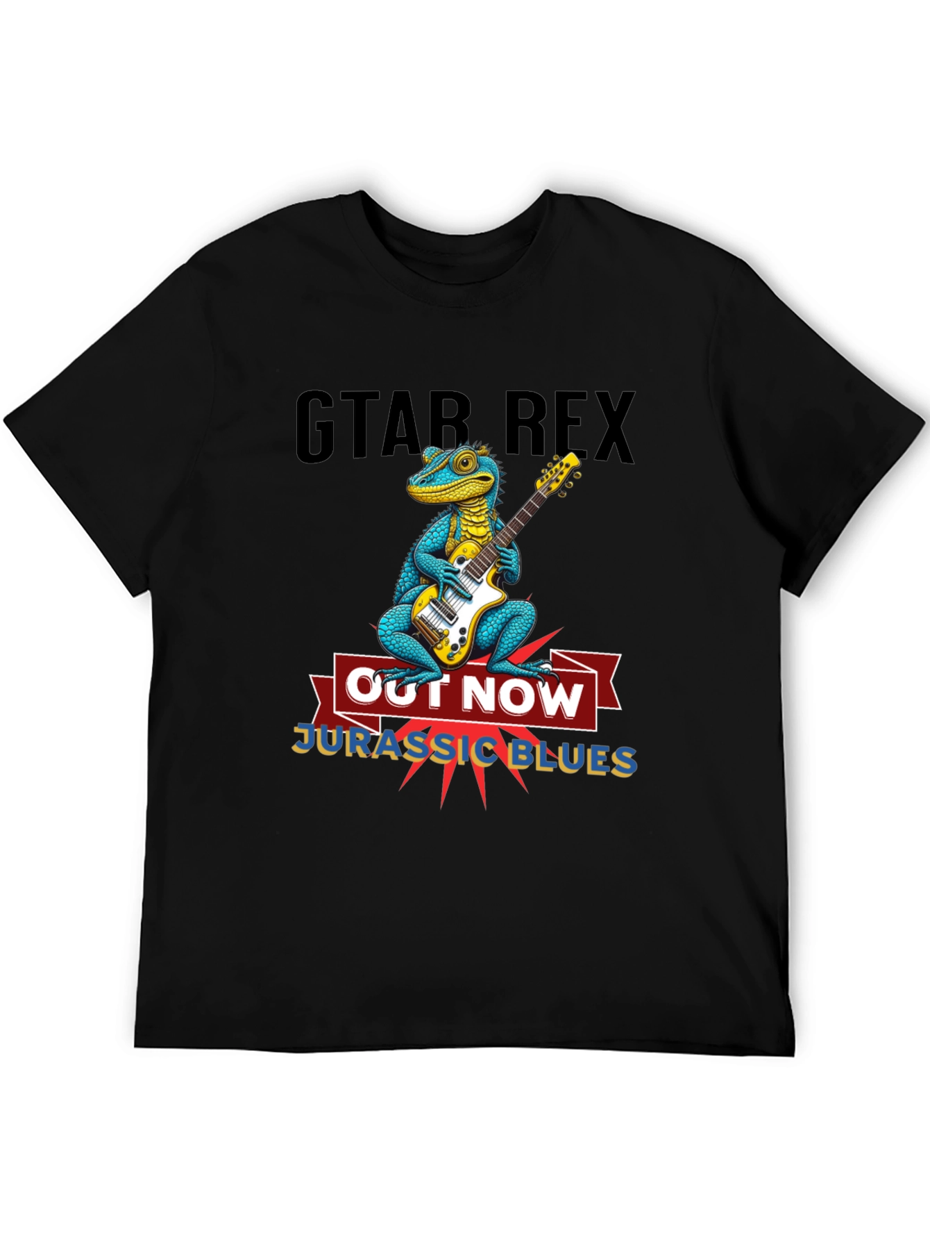 Guitar Rex T-Shirt - Jurassic Blues Out Now!