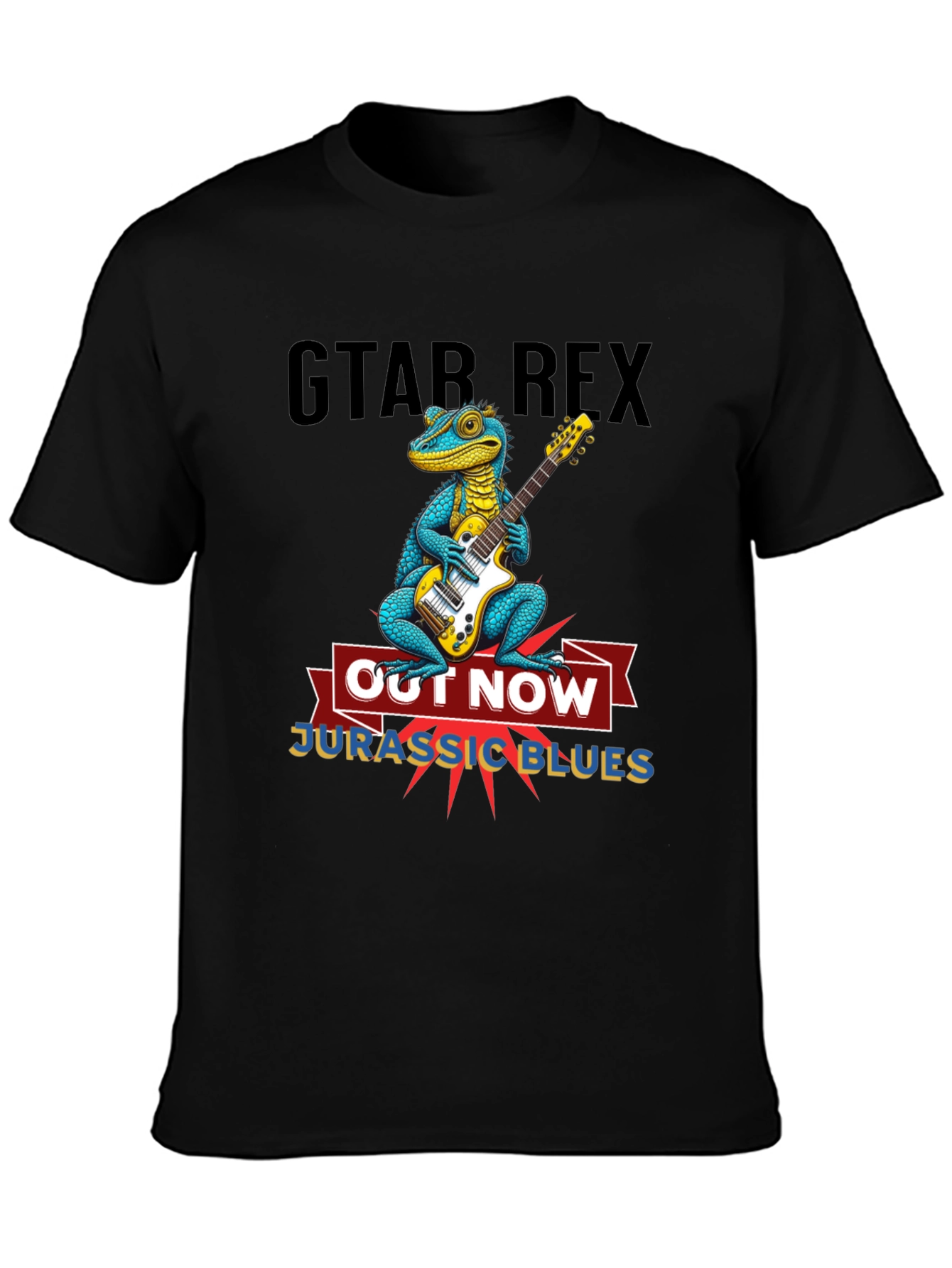 Guitar Rex T-Shirt - Jurassic Blues Out Now!