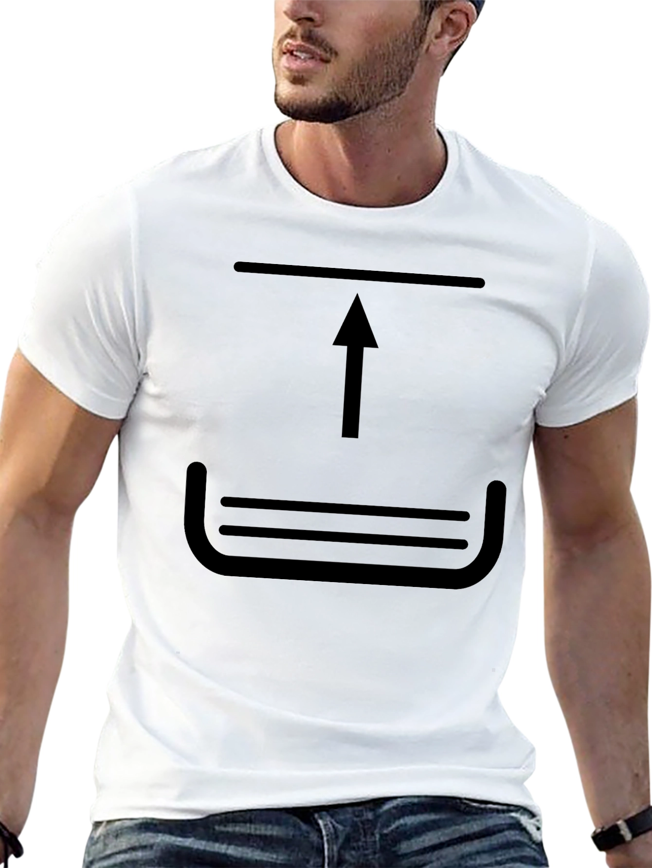 Upload Graphic Black T-Shirt