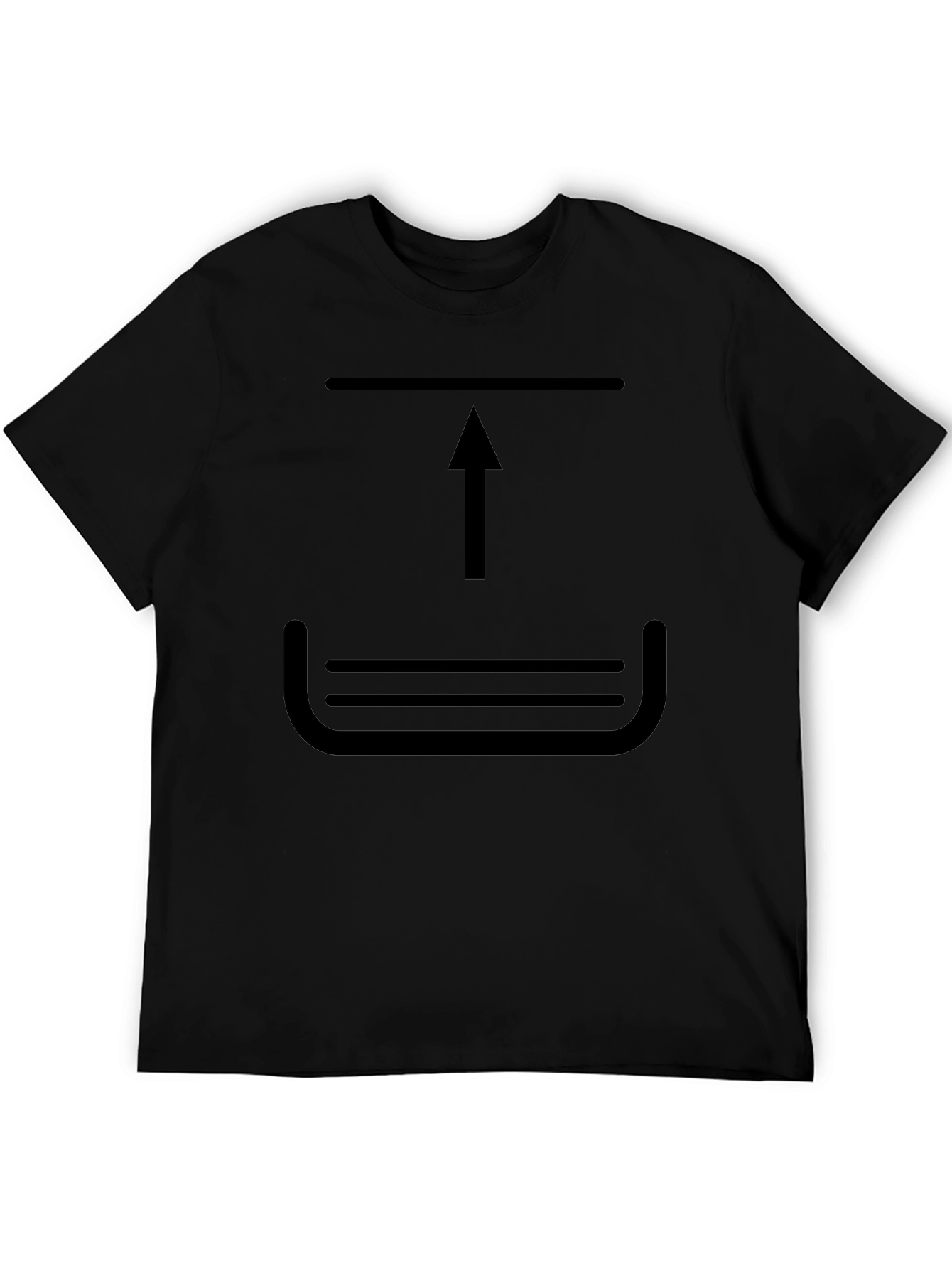 Upload Graphic Black T-Shirt
