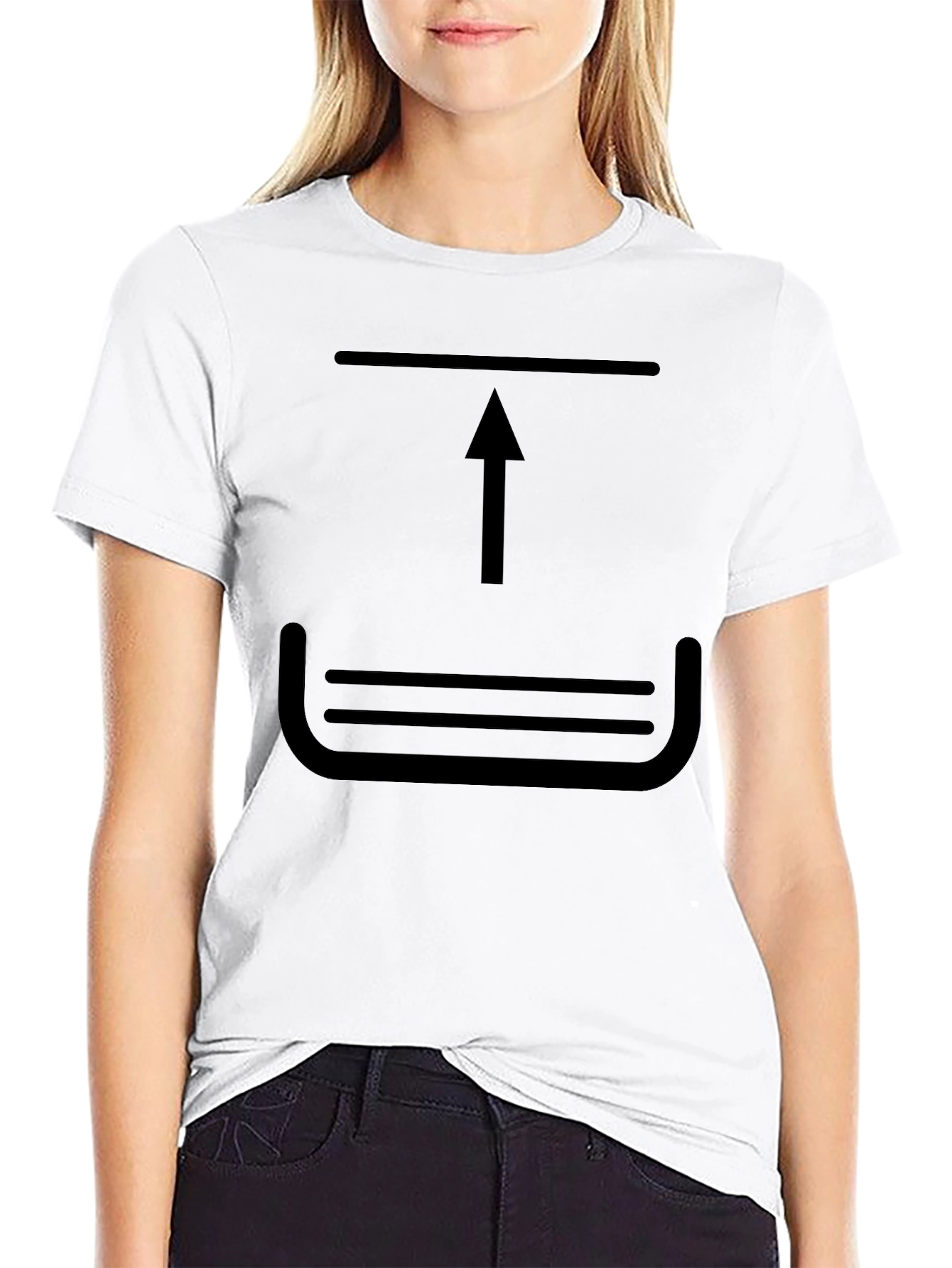 Upload Graphic Black T-Shirt
