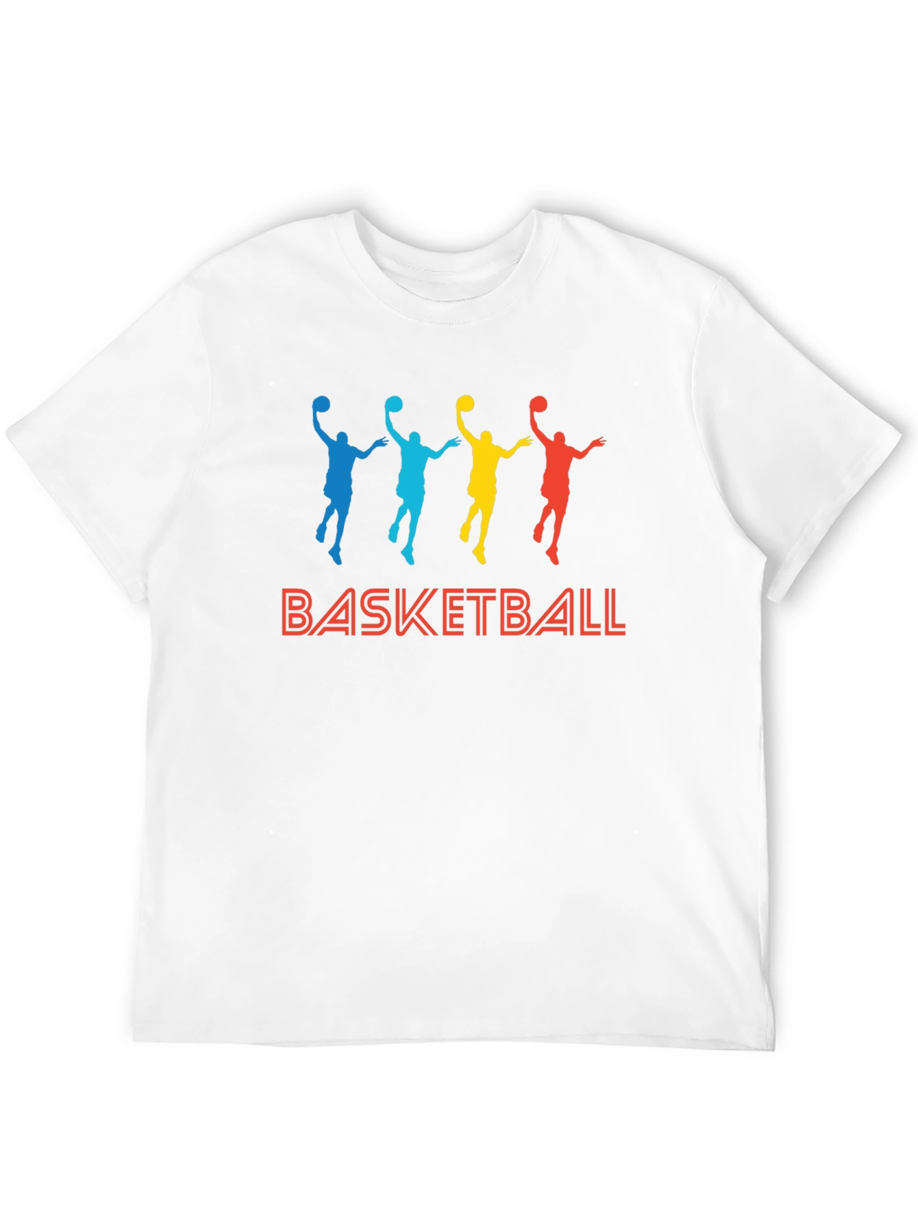 Colorful Basketball Graphic T-Shirt