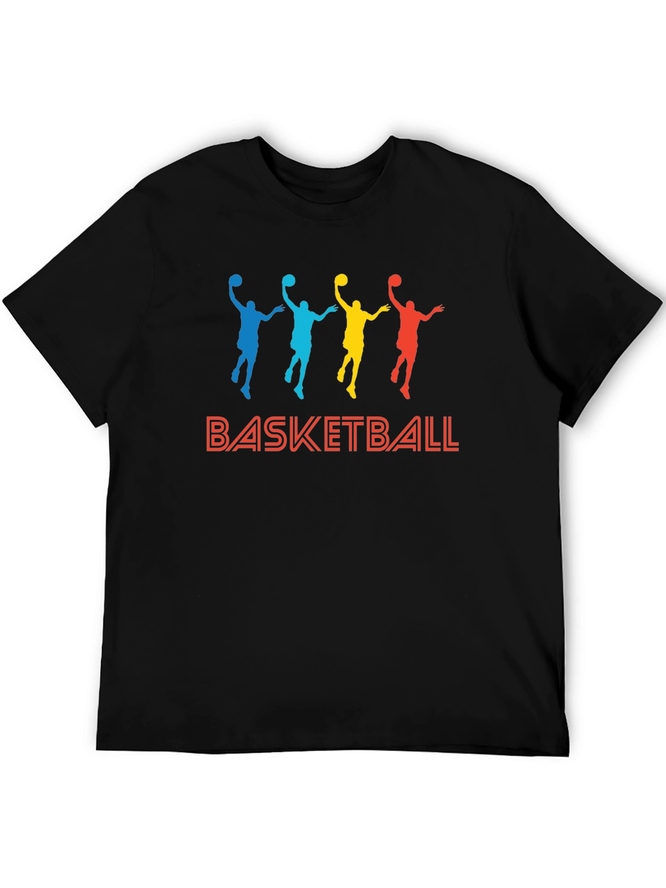 Colorful Basketball Graphic T-Shirt