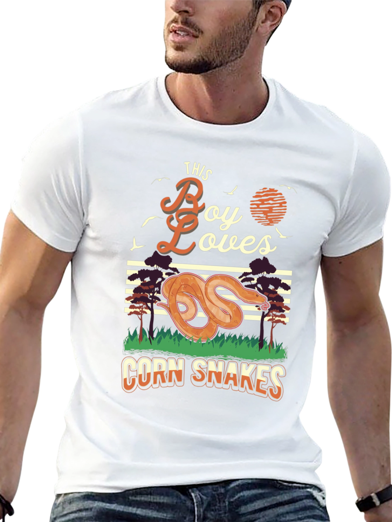 Boy Loves Corn Snakes Graphic T-Shirt