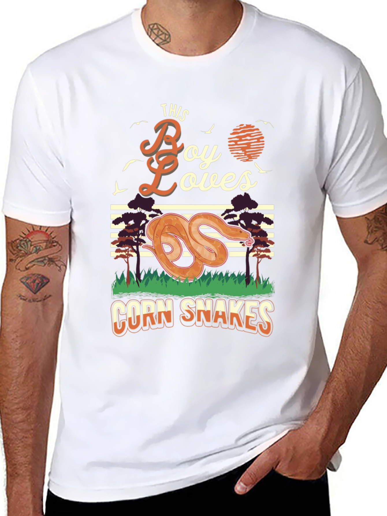 Boy Loves Corn Snakes Graphic T-Shirt
