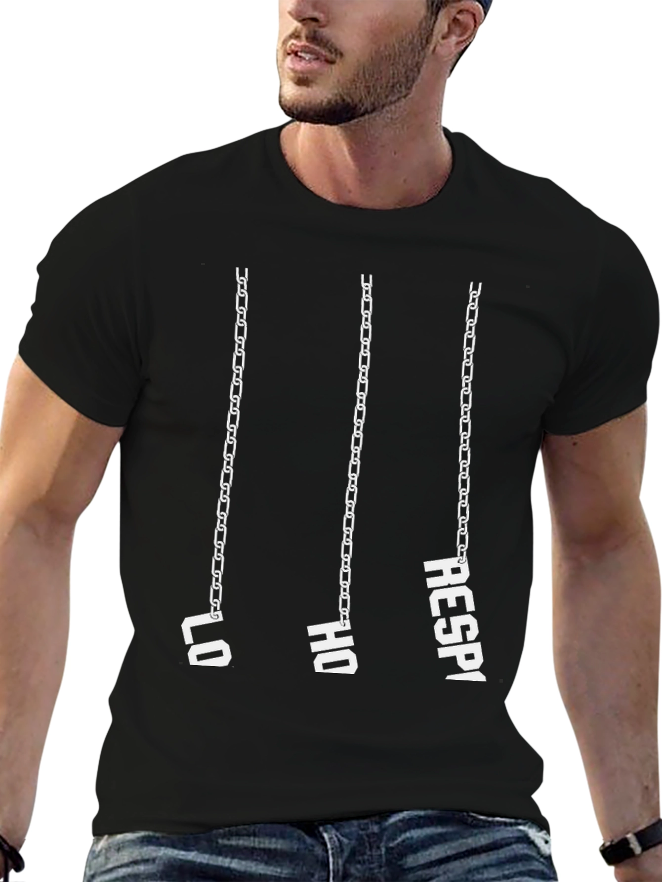 Lo Ho Respi Chain Graphic Tee - Black