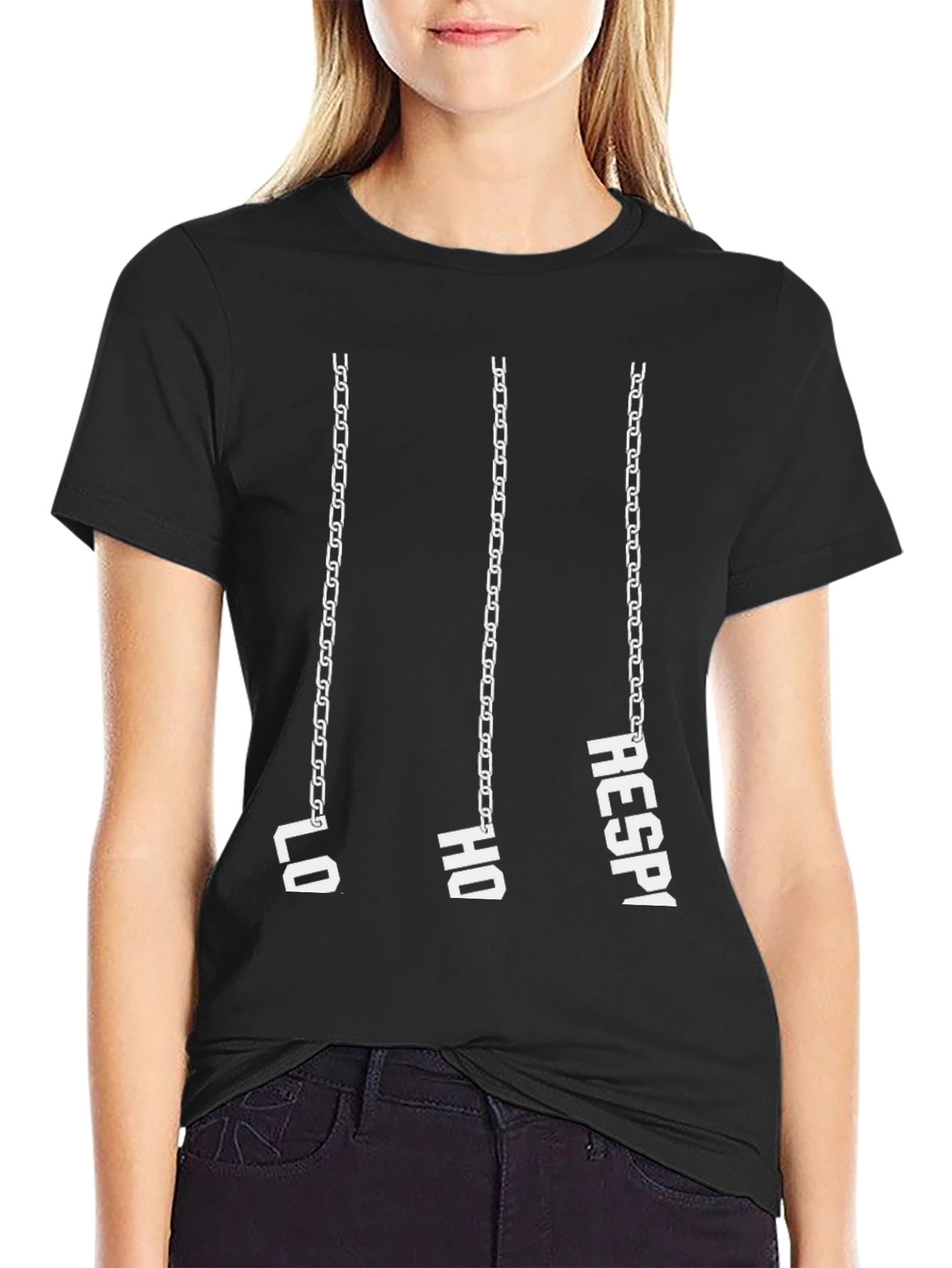 Lo Ho Respi Chain Graphic Tee - Black