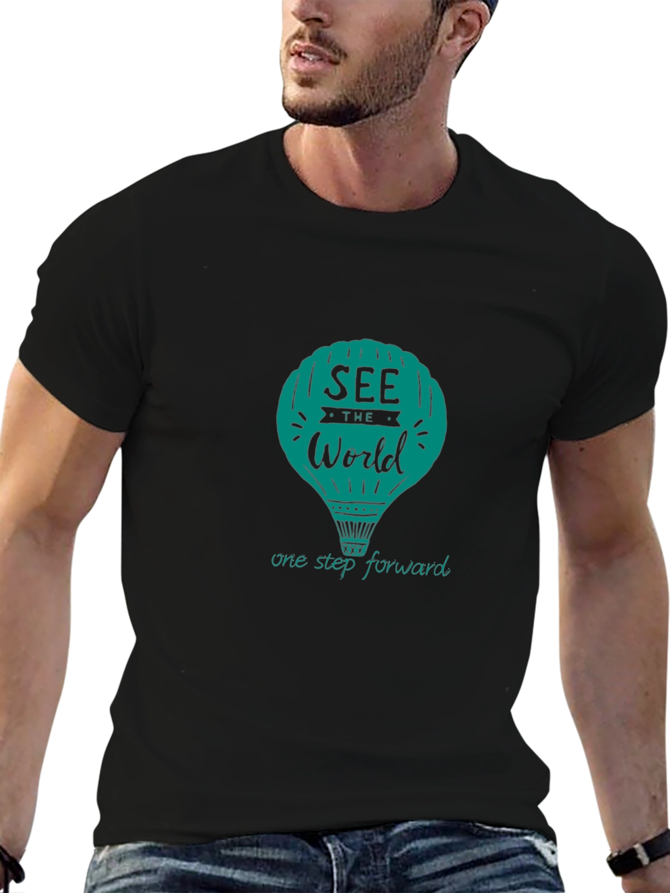 See The World Black T-Shirt