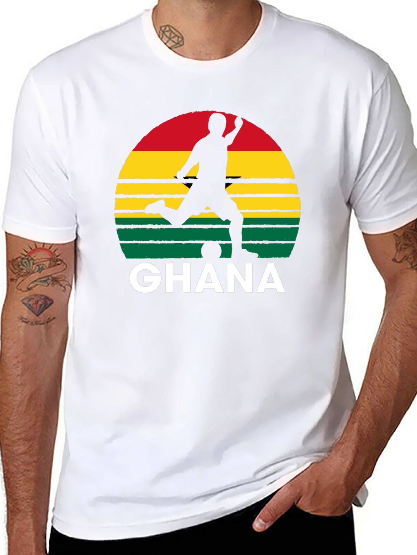 Ghana Soccer Silhouette Graphic Tee