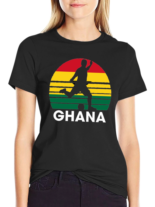 Ghana Soccer Silhouette Graphic Tee