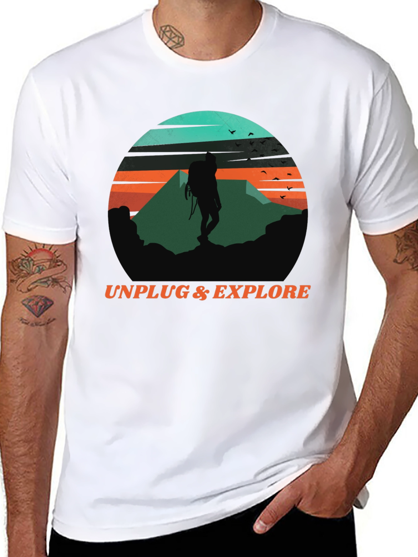 Unplug & Explore Graphic Tee - Adventure Awaits!