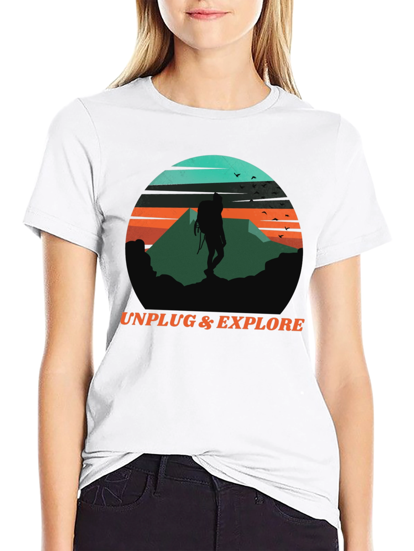 Unplug & Explore Graphic Tee - Adventure Awaits!