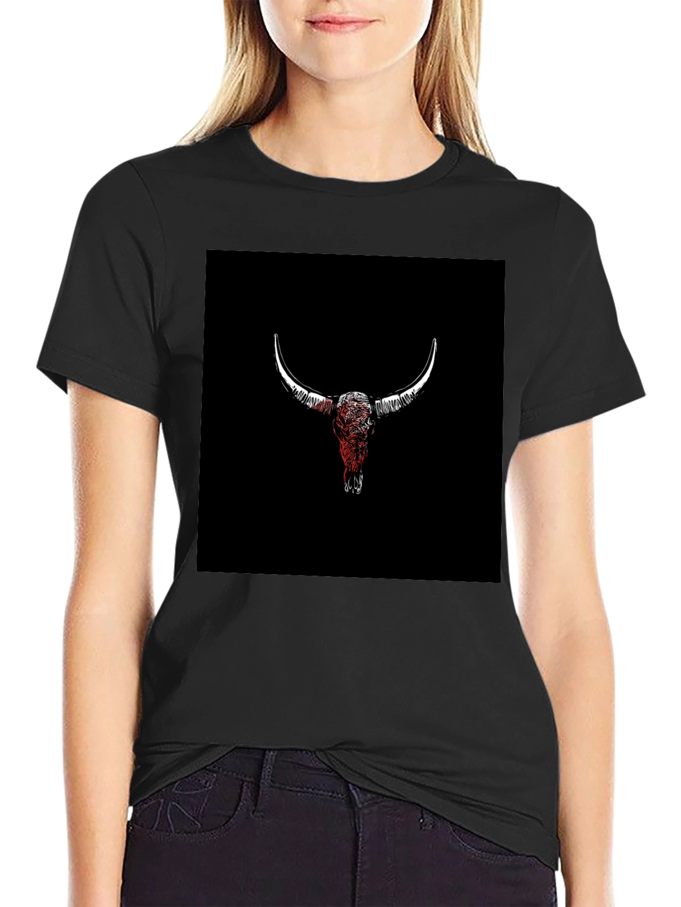 Skull Graphic Print T-Shirt
