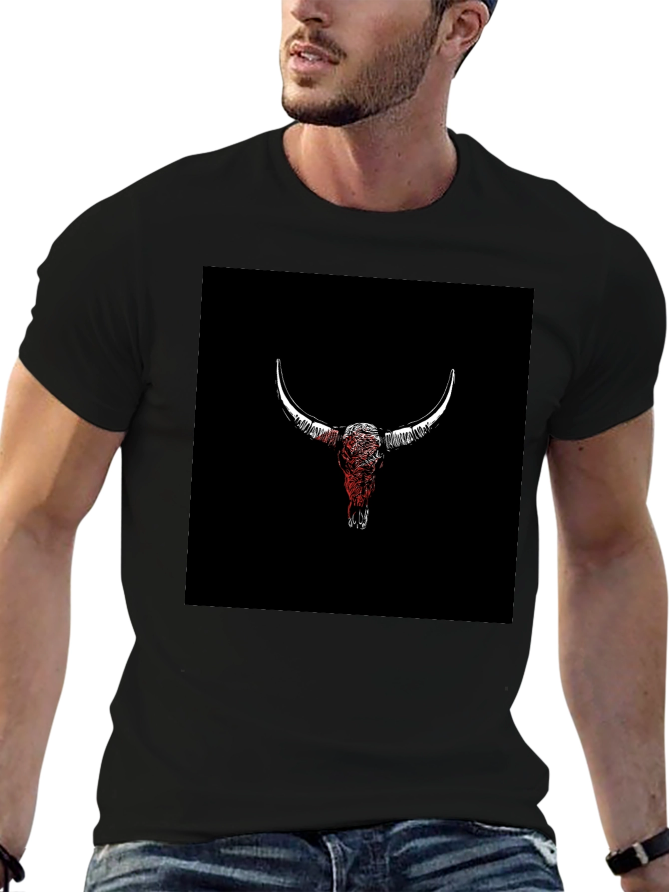 Skull Graphic Print T-Shirt