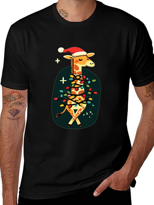 Festive Giraffe Christmas T-Shirt
