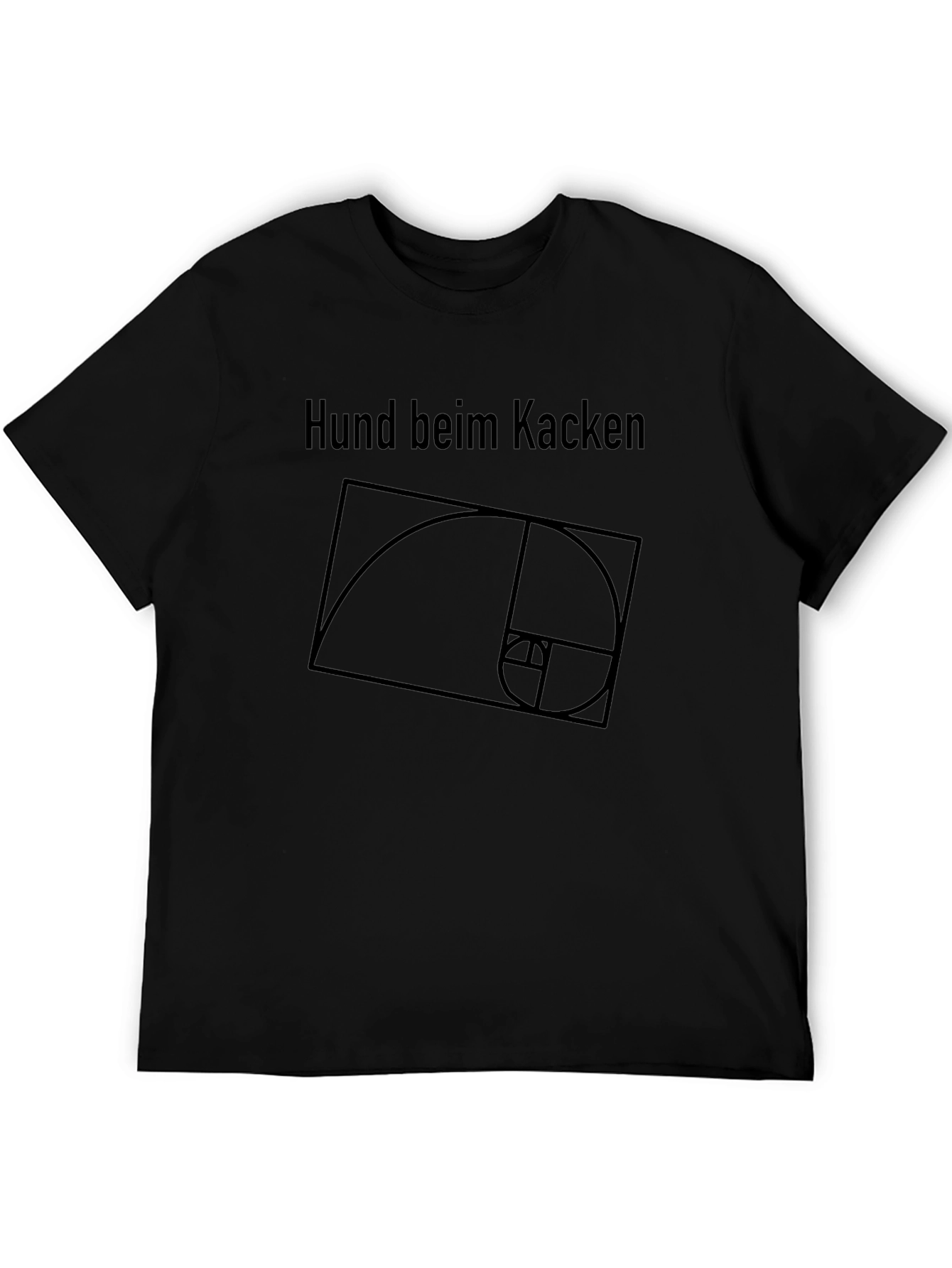 Dog Pooping Golden Ratio T-Shirt Funny