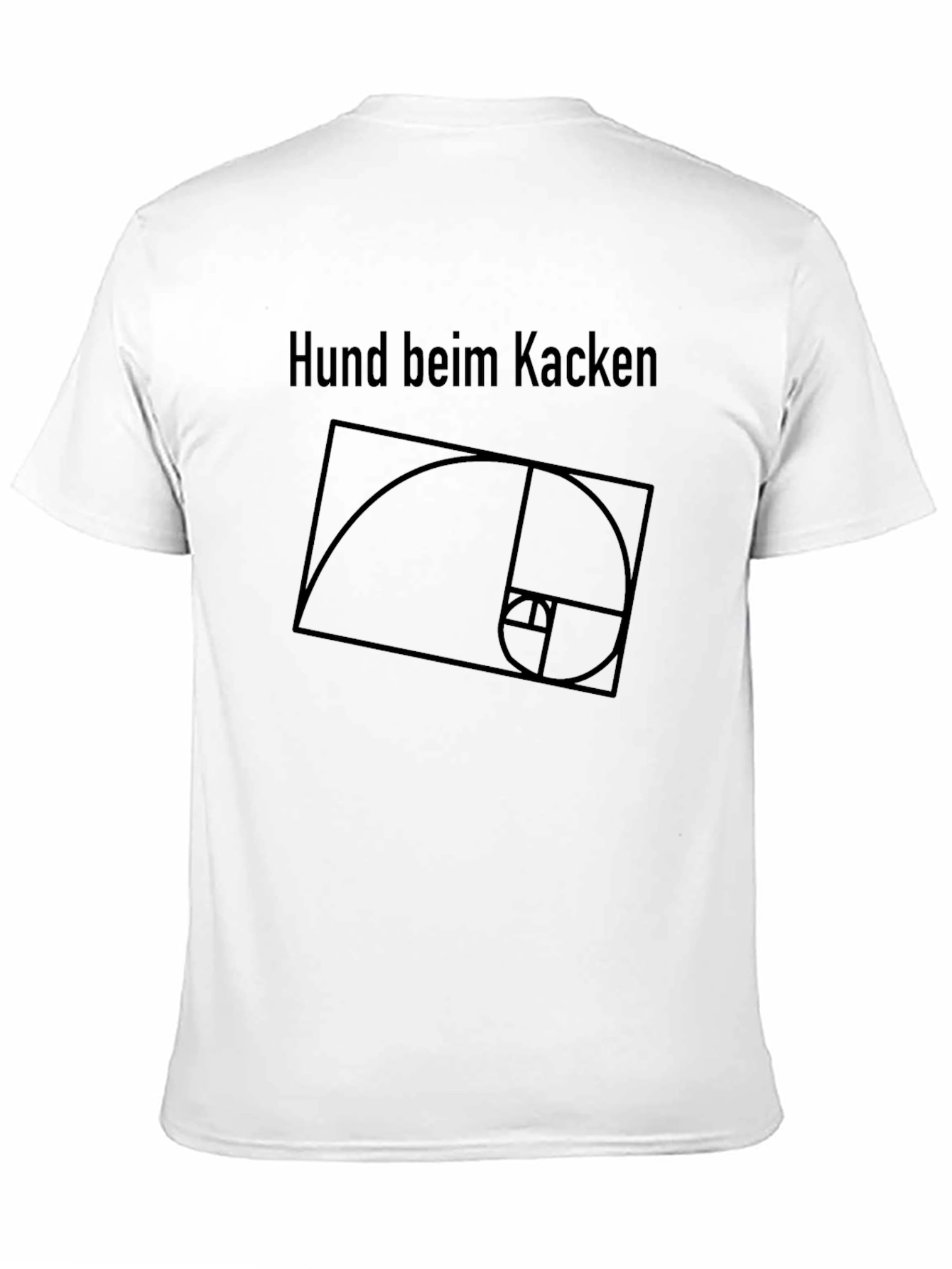 Dog Pooping Golden Ratio T-Shirt Funny