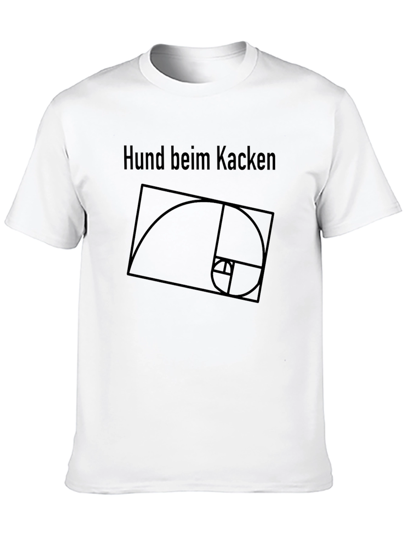 Dog Pooping Golden Ratio T-Shirt Funny