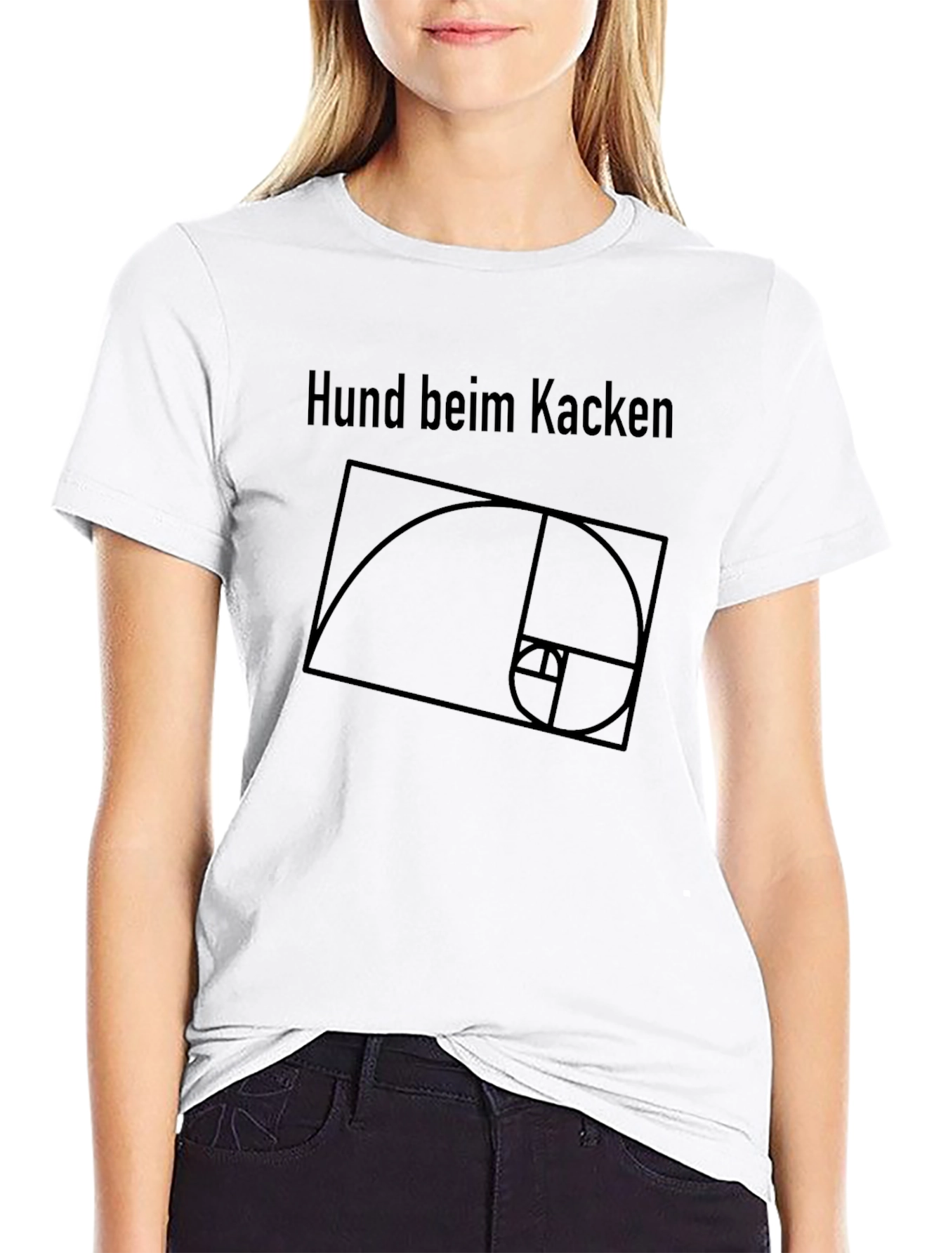 Dog Pooping Golden Ratio T-Shirt Funny