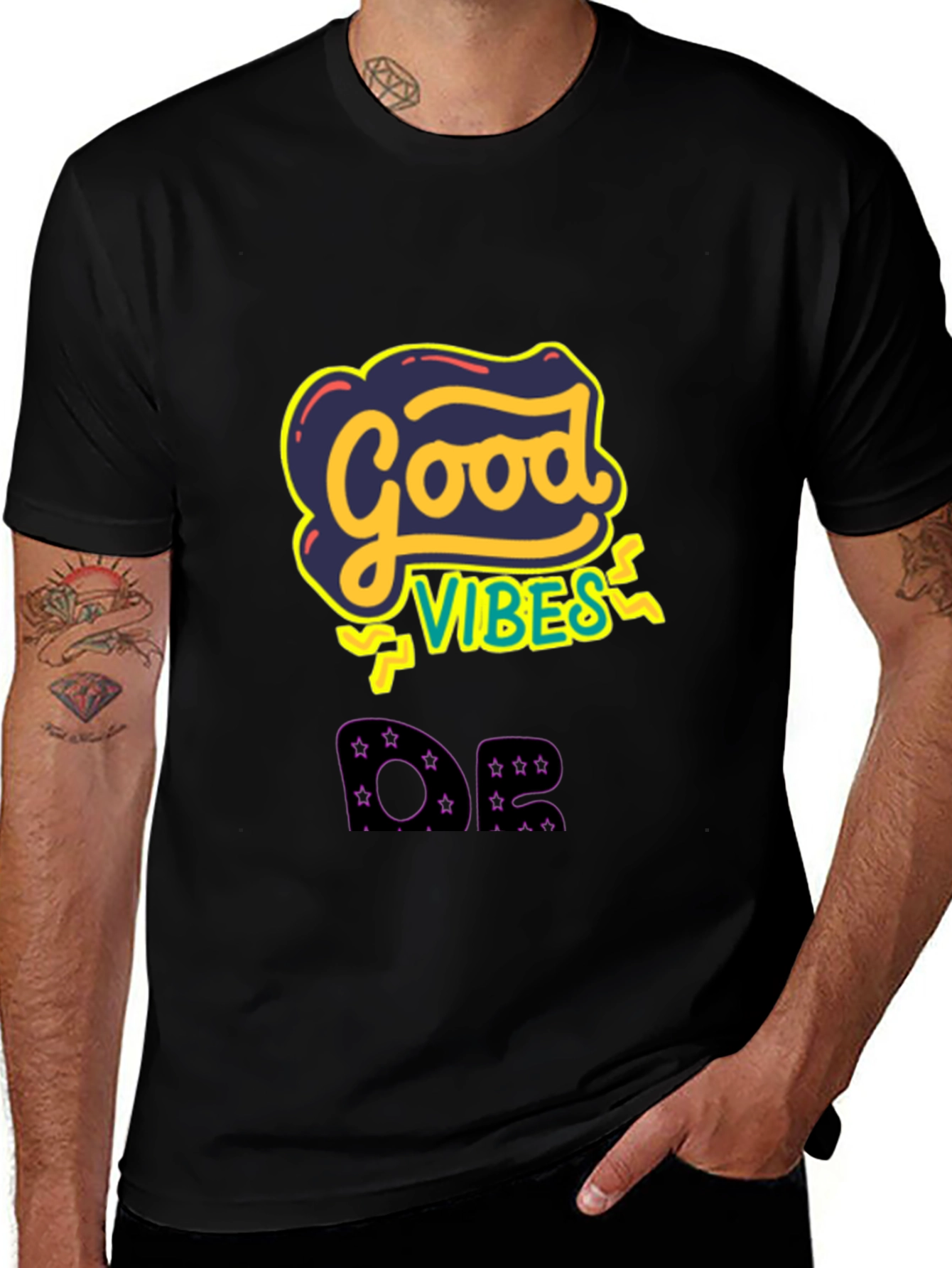 Good Vibes Graphic Tee - Mens Black T-Shirt
