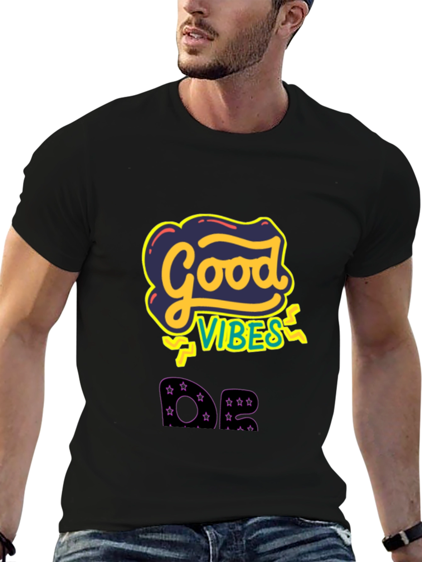 Good Vibes Graphic Tee - Mens Black T-Shirt
