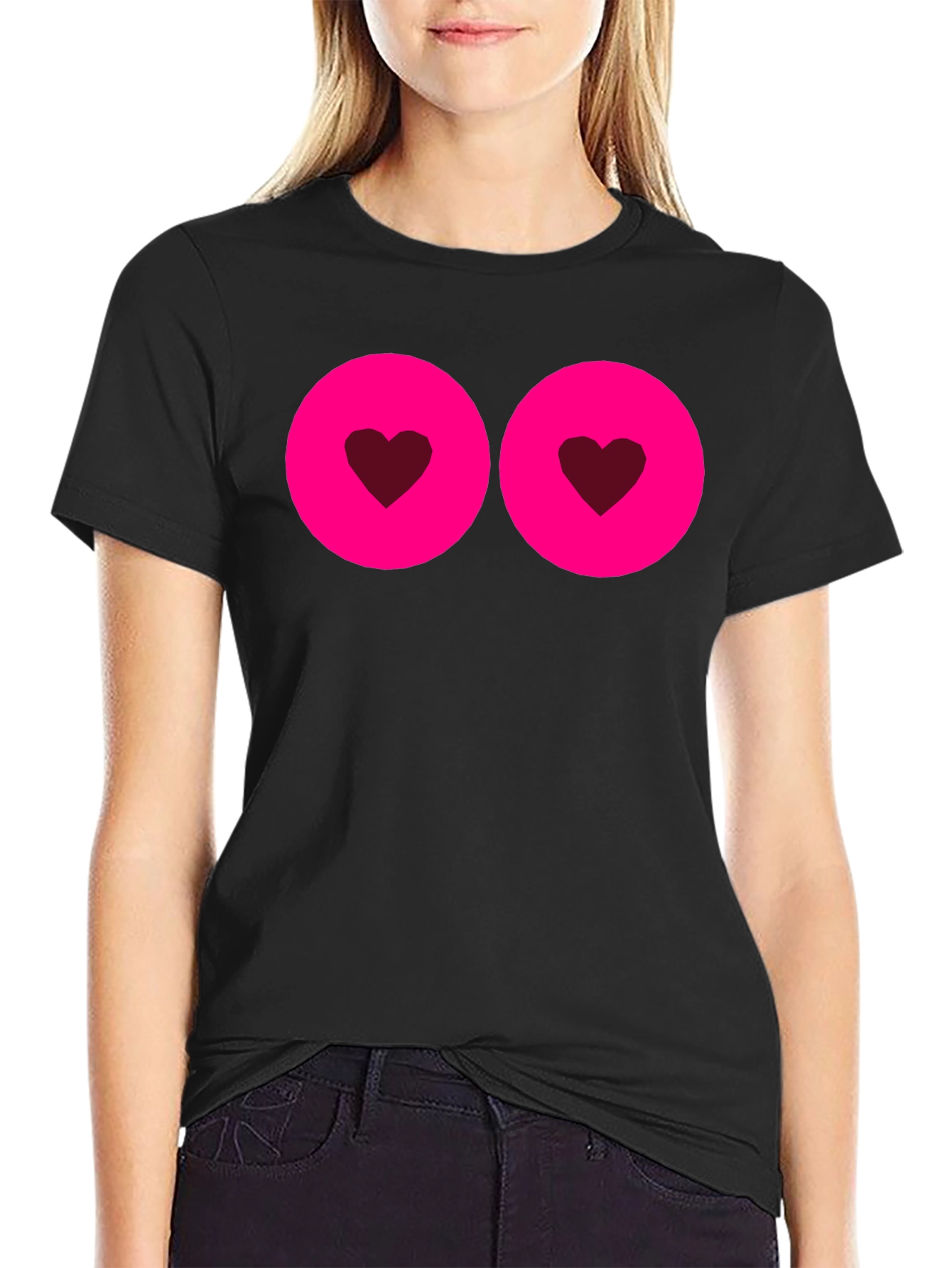 Heart Circle Tee - Funny Graphic T-Shirt