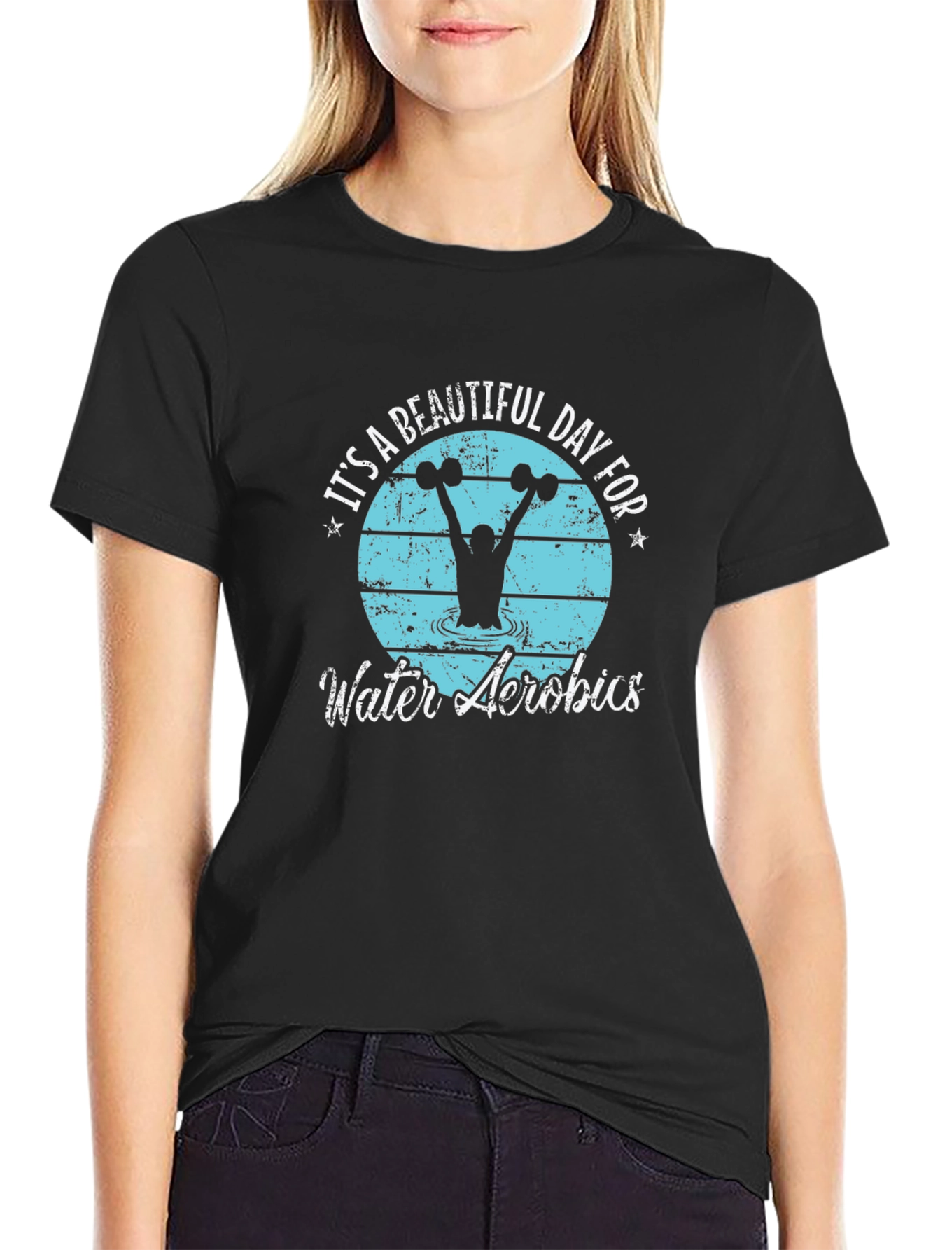Water Aerobics T-Shirt Funny Workout Tee
