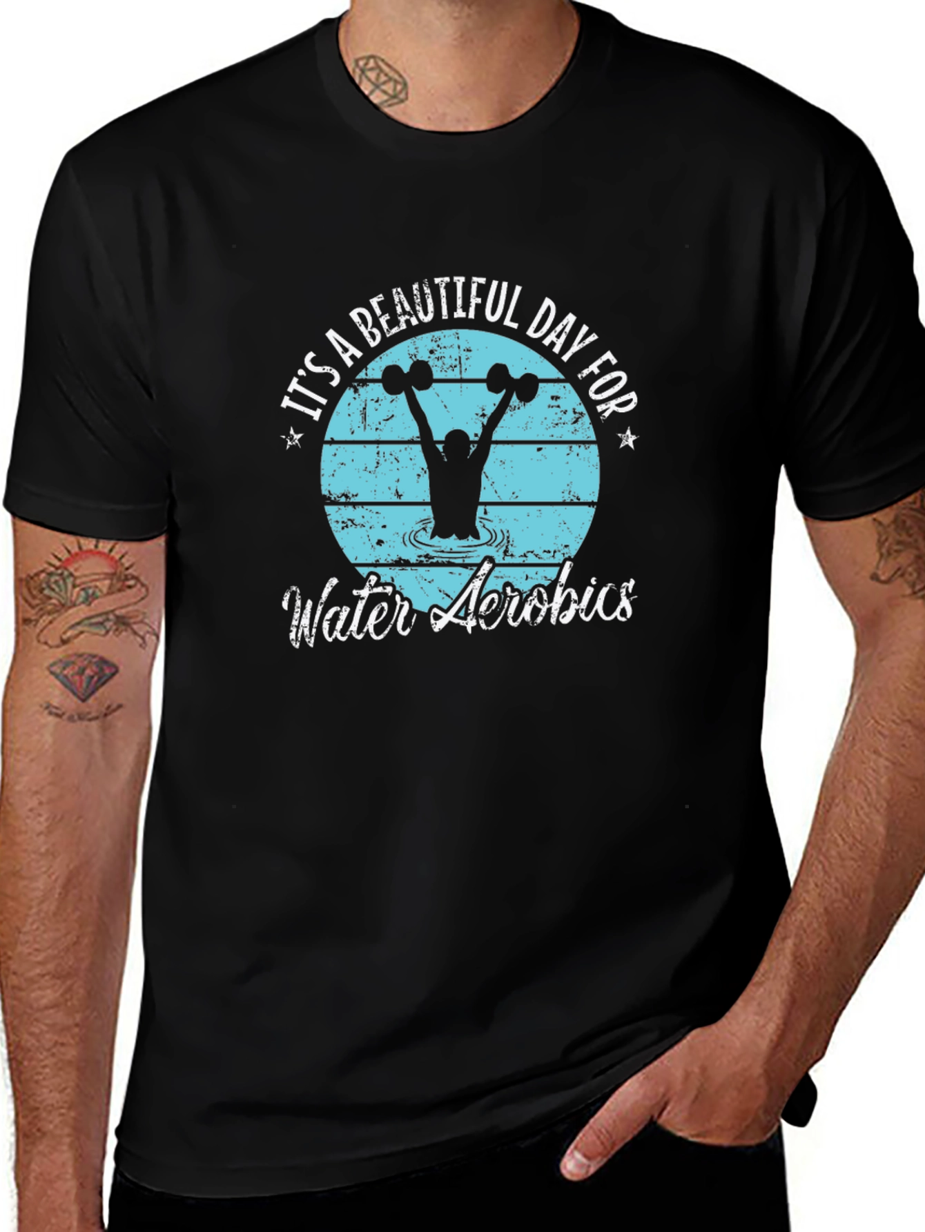 Water Aerobics T-Shirt Funny Workout Tee